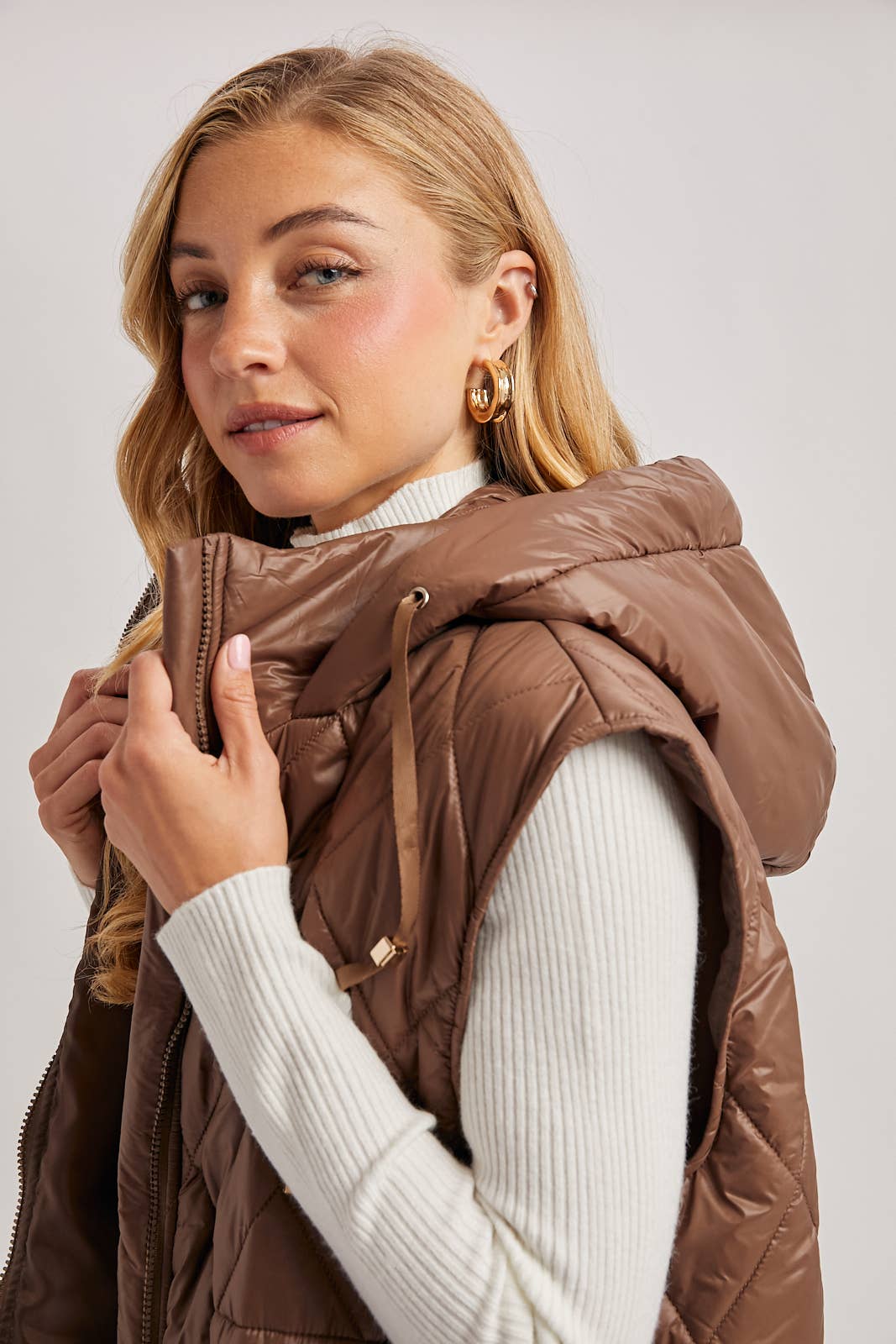 Diamond Puffer Vest: Coco