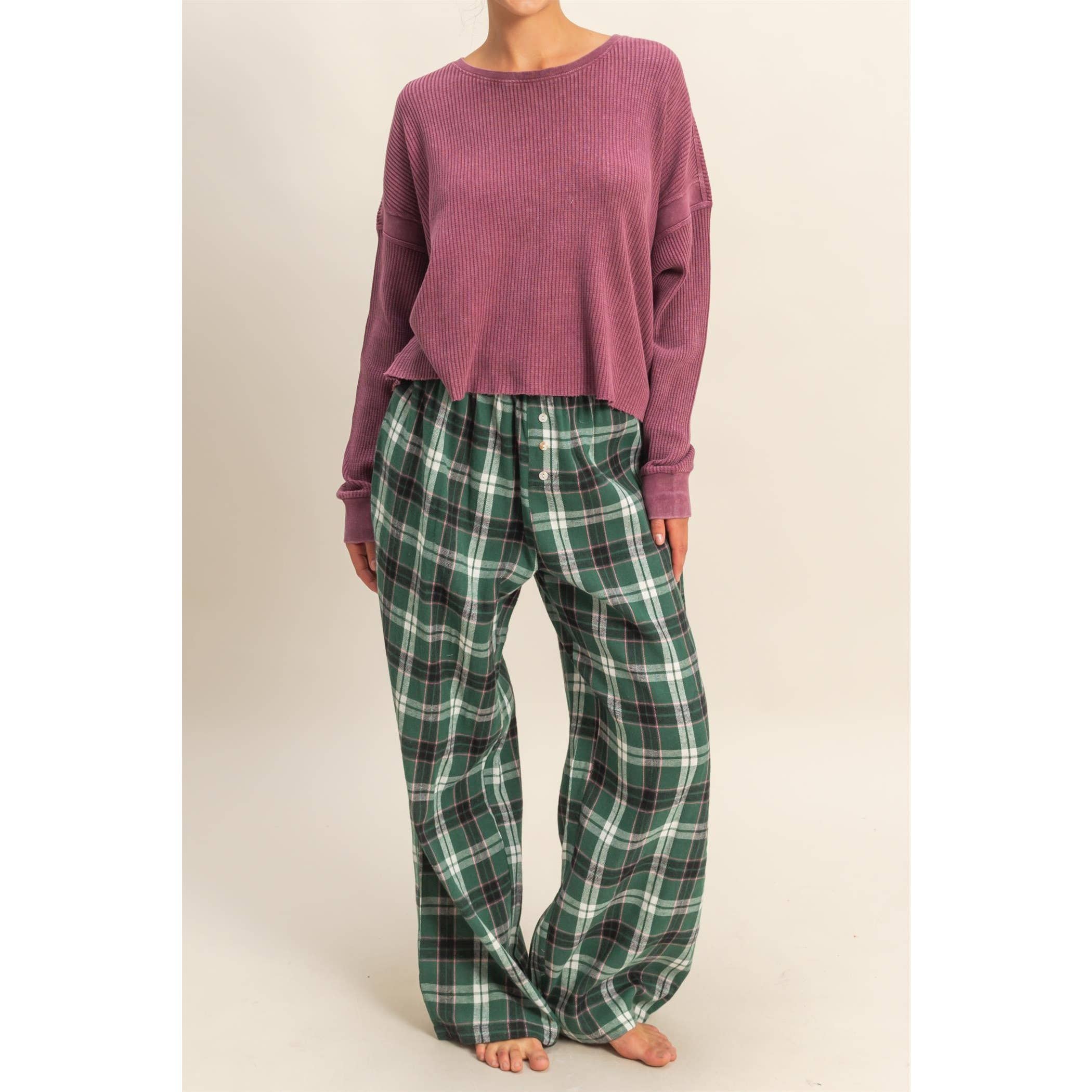 Flannel Lounge Pants: Navy