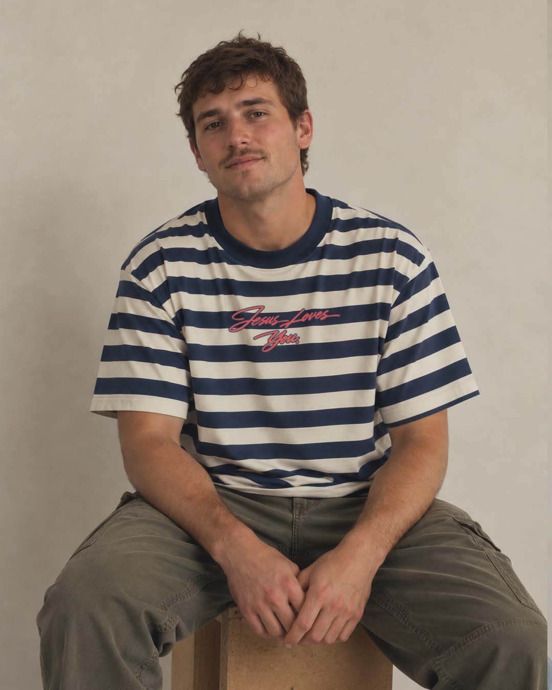 JLY Striped Heavyweight Tee: