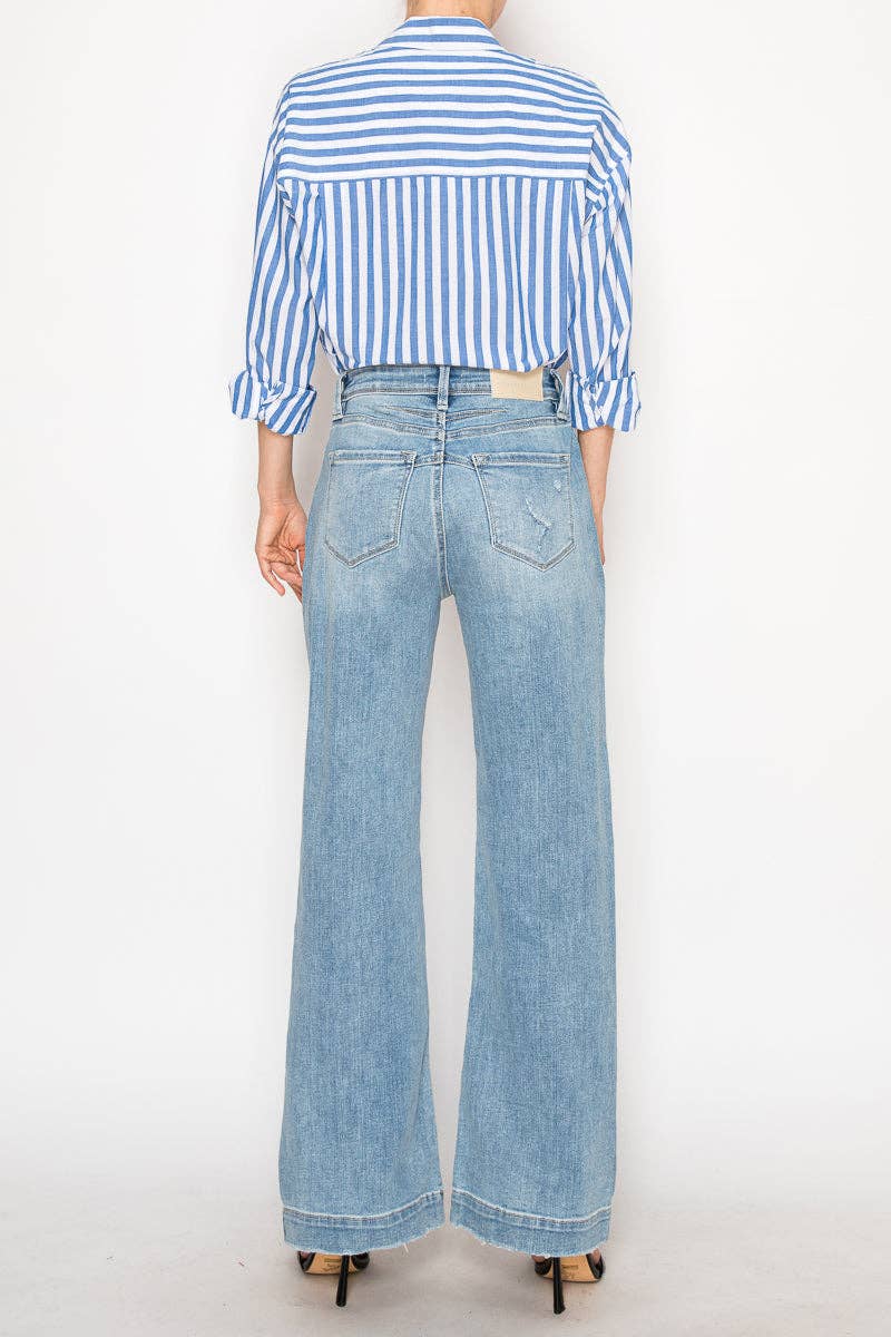 Corset Ultra Rise Wide Jeans: