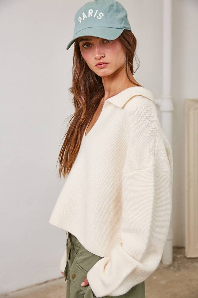 Polo Pullover Sweater: