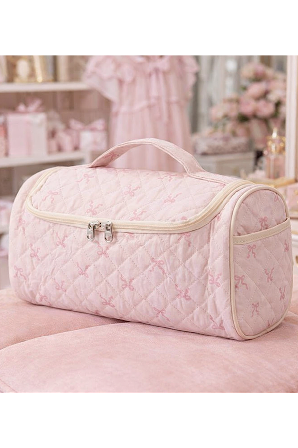 Emerson Pink Bow Cosmetic Case