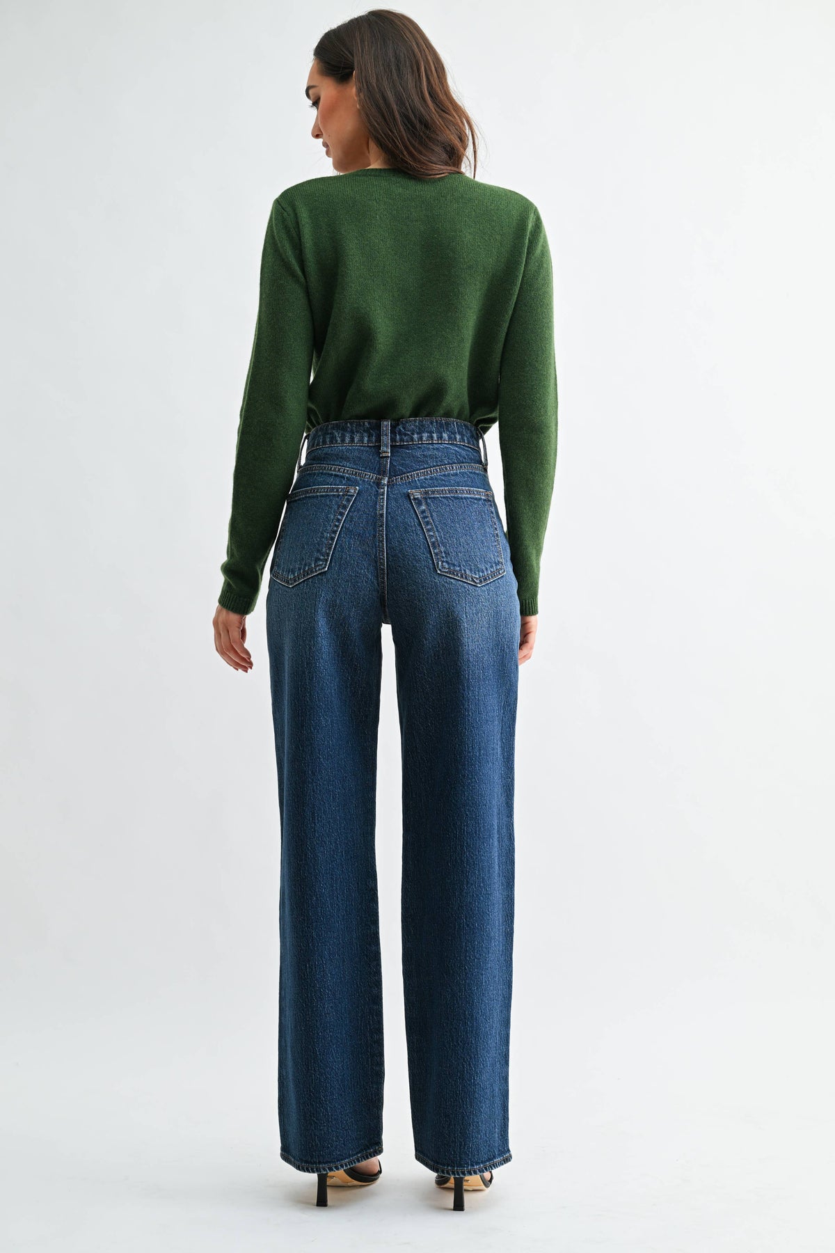 Square Pocket Straight Leg Jeans