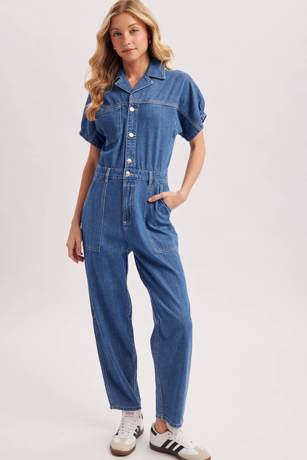 Denim Utility Jumpsuit
