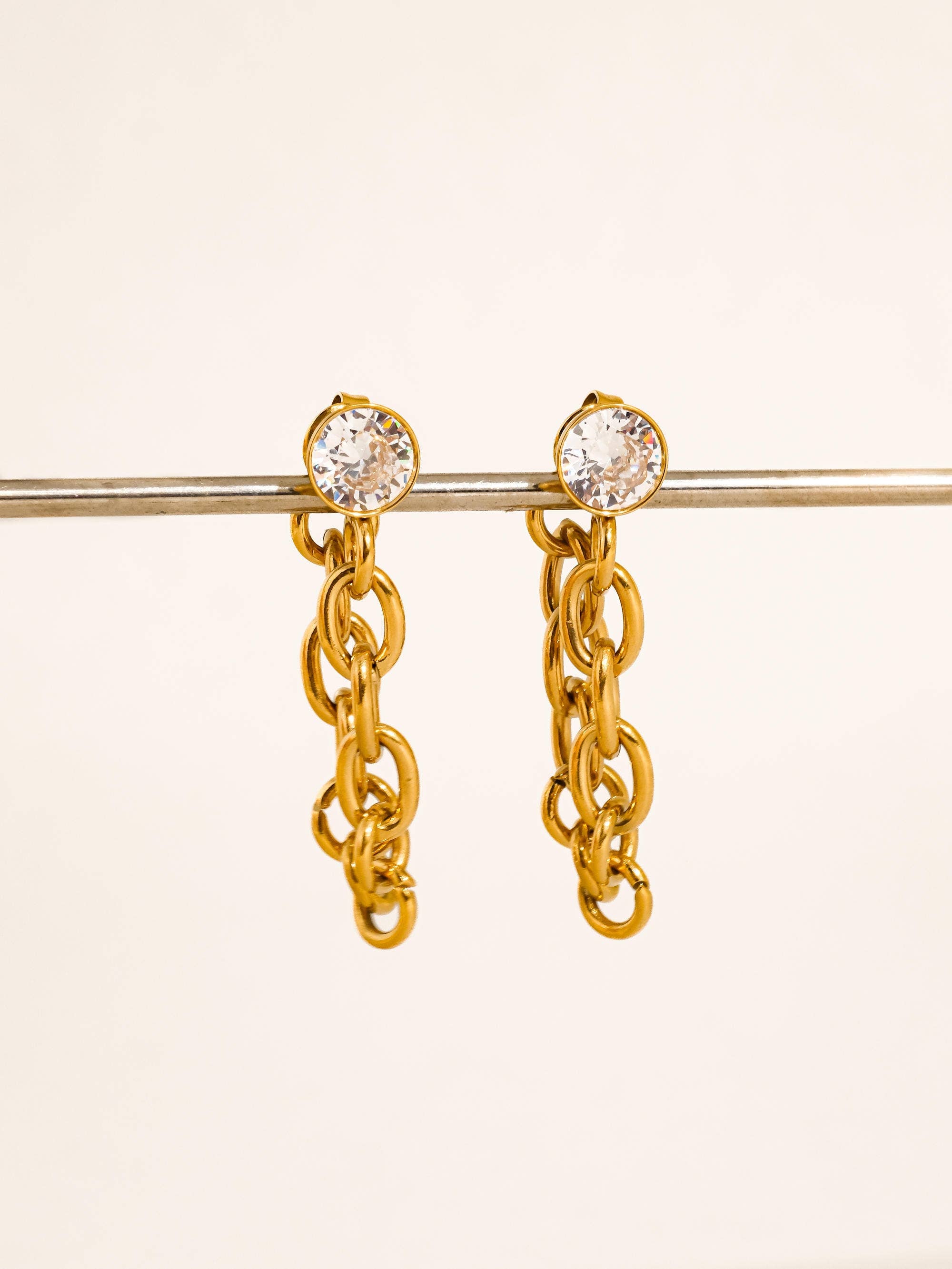 Jazlynn Crystal Chain Earrings
