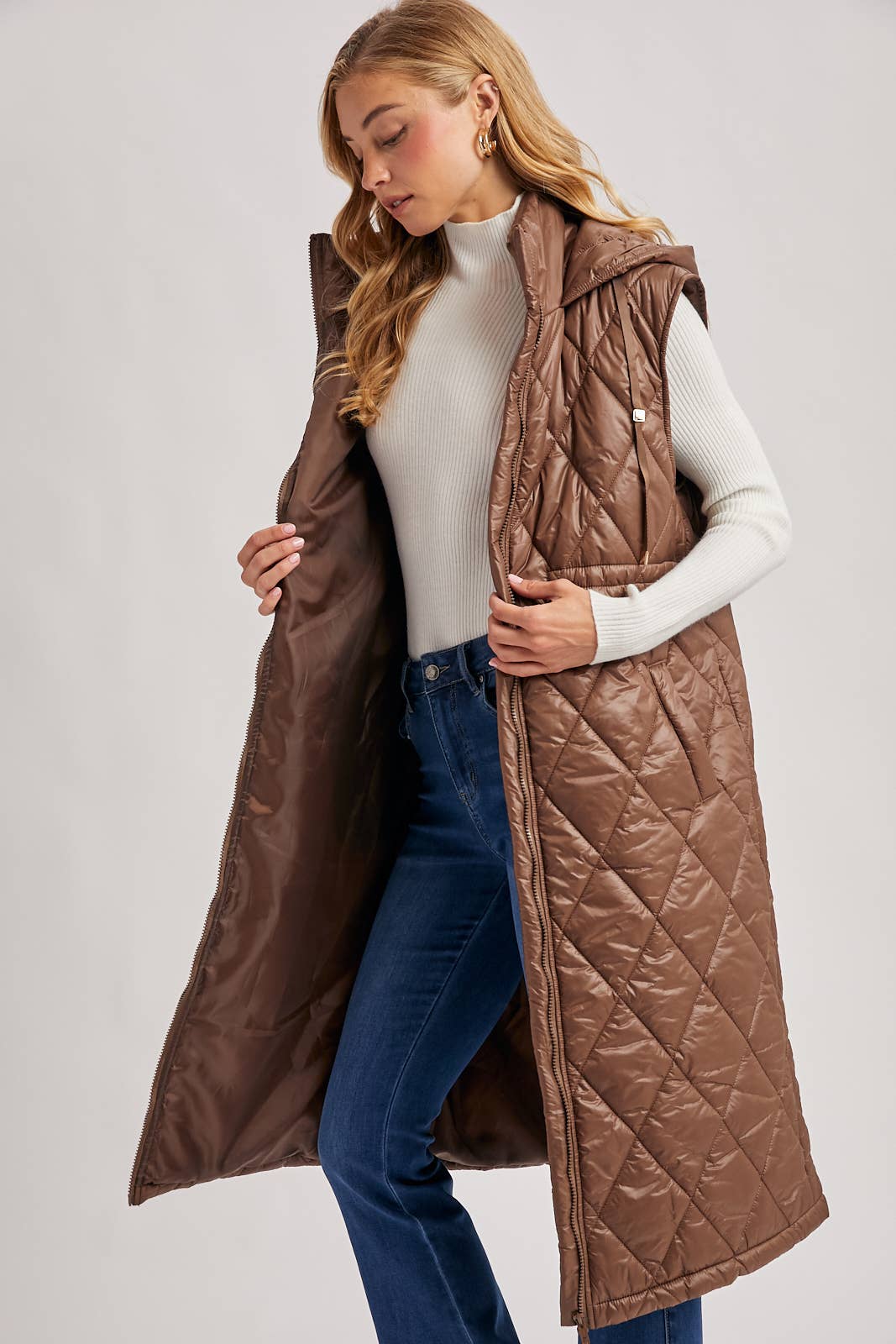 Diamond Puffer Vest: Coco