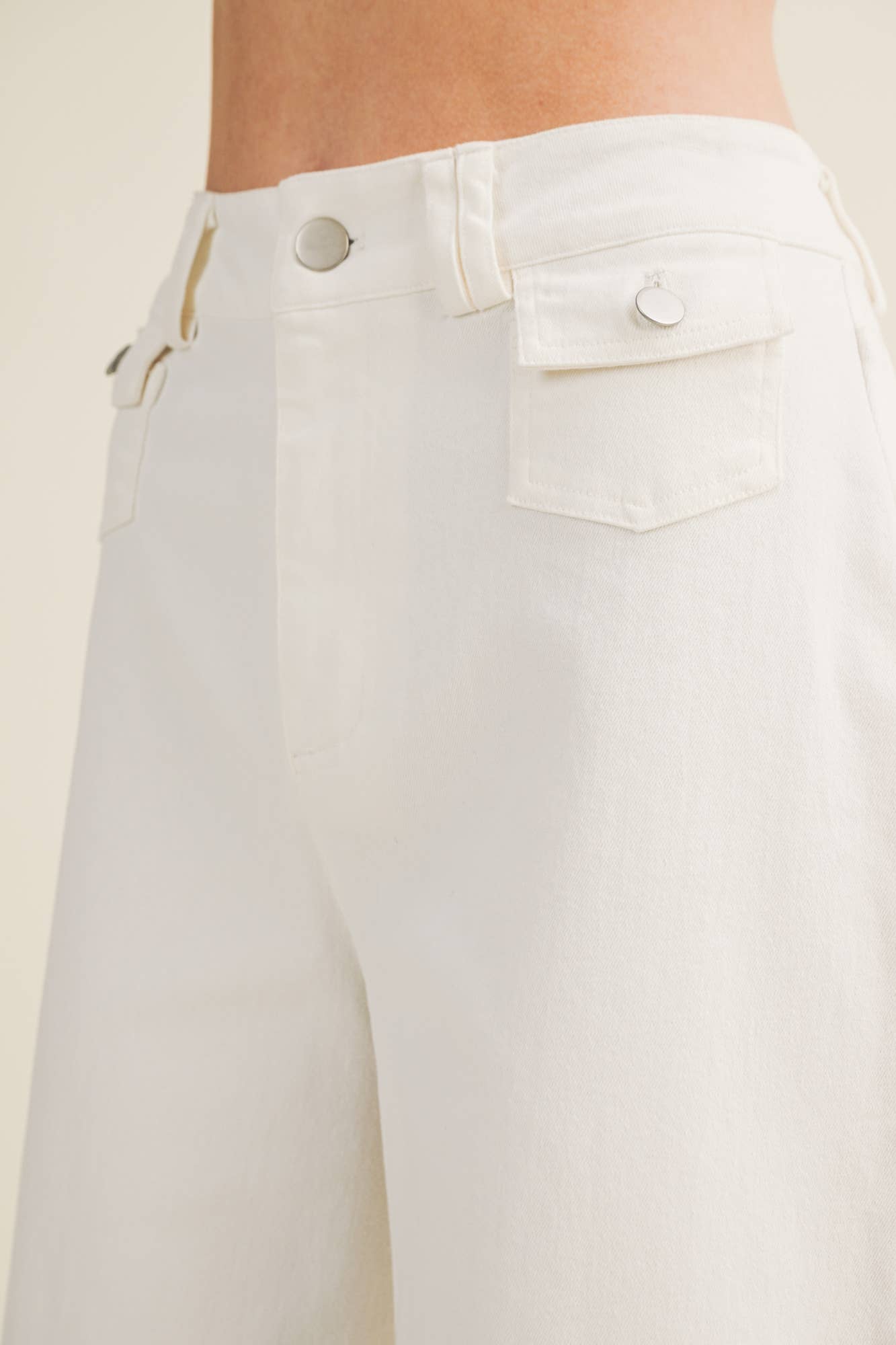 Sculpted Architectural Pants: Off White