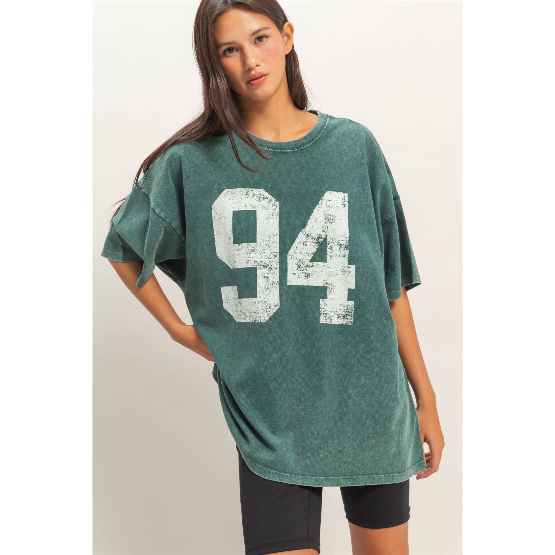 Number 94 Graphic Tee: Dark Teal