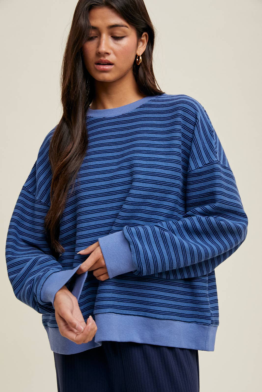 Striped Pullover Navy/Blue: