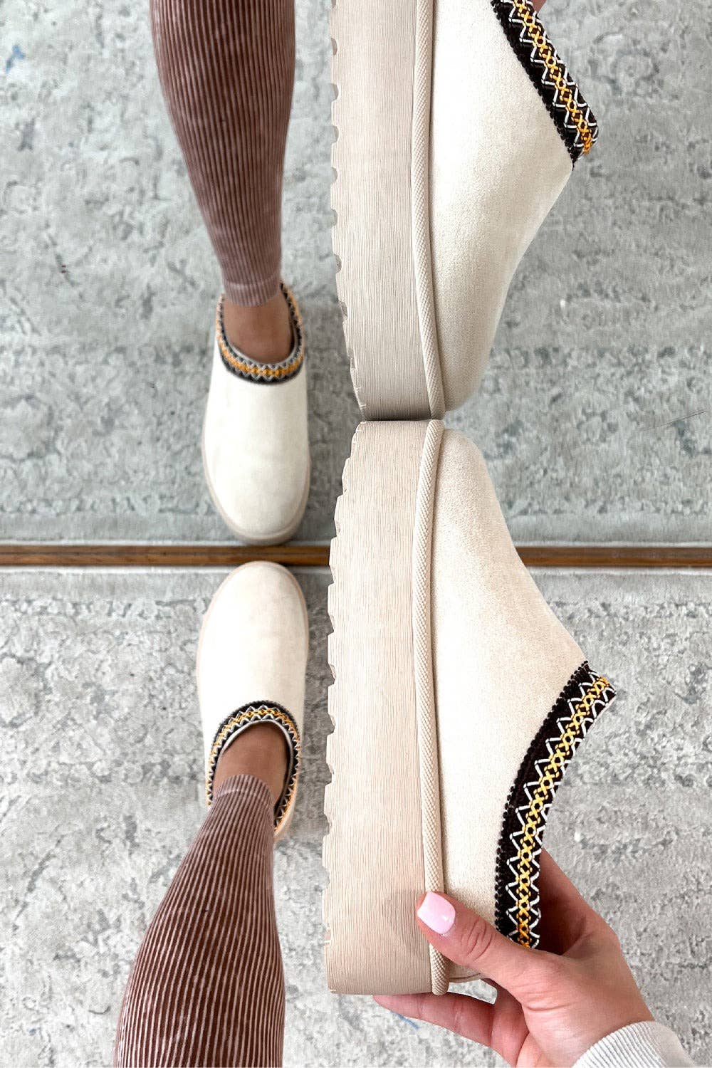 Fur Lined Ankle Boots: Camel
