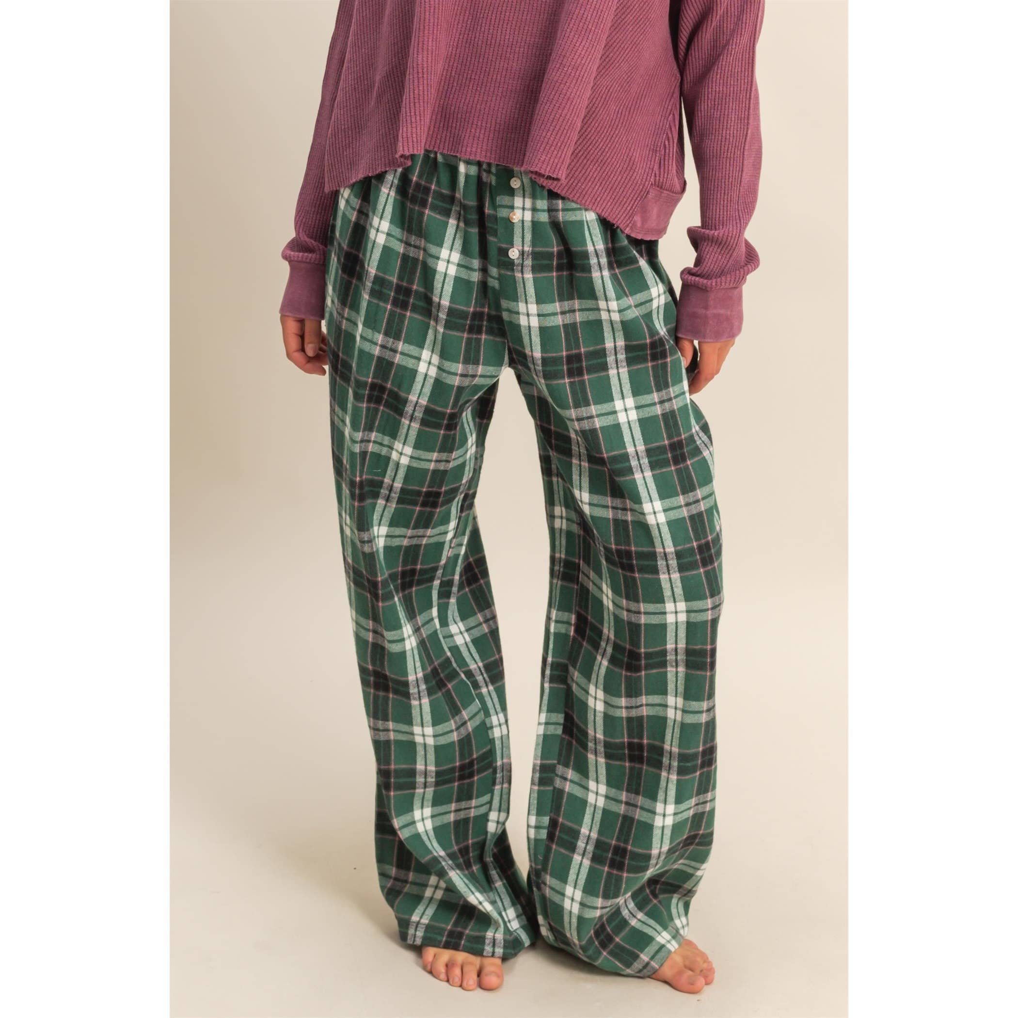 Flannel Lounge Pants: Navy