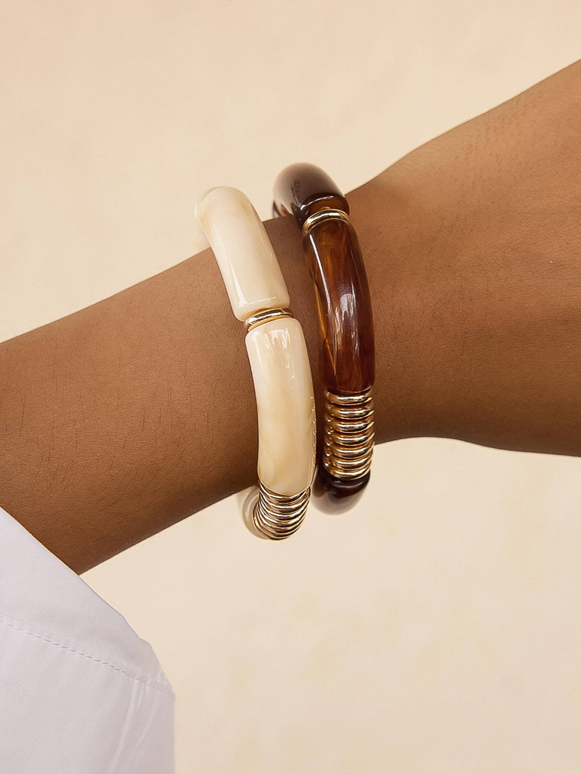 Cove Bangle Set: Brown