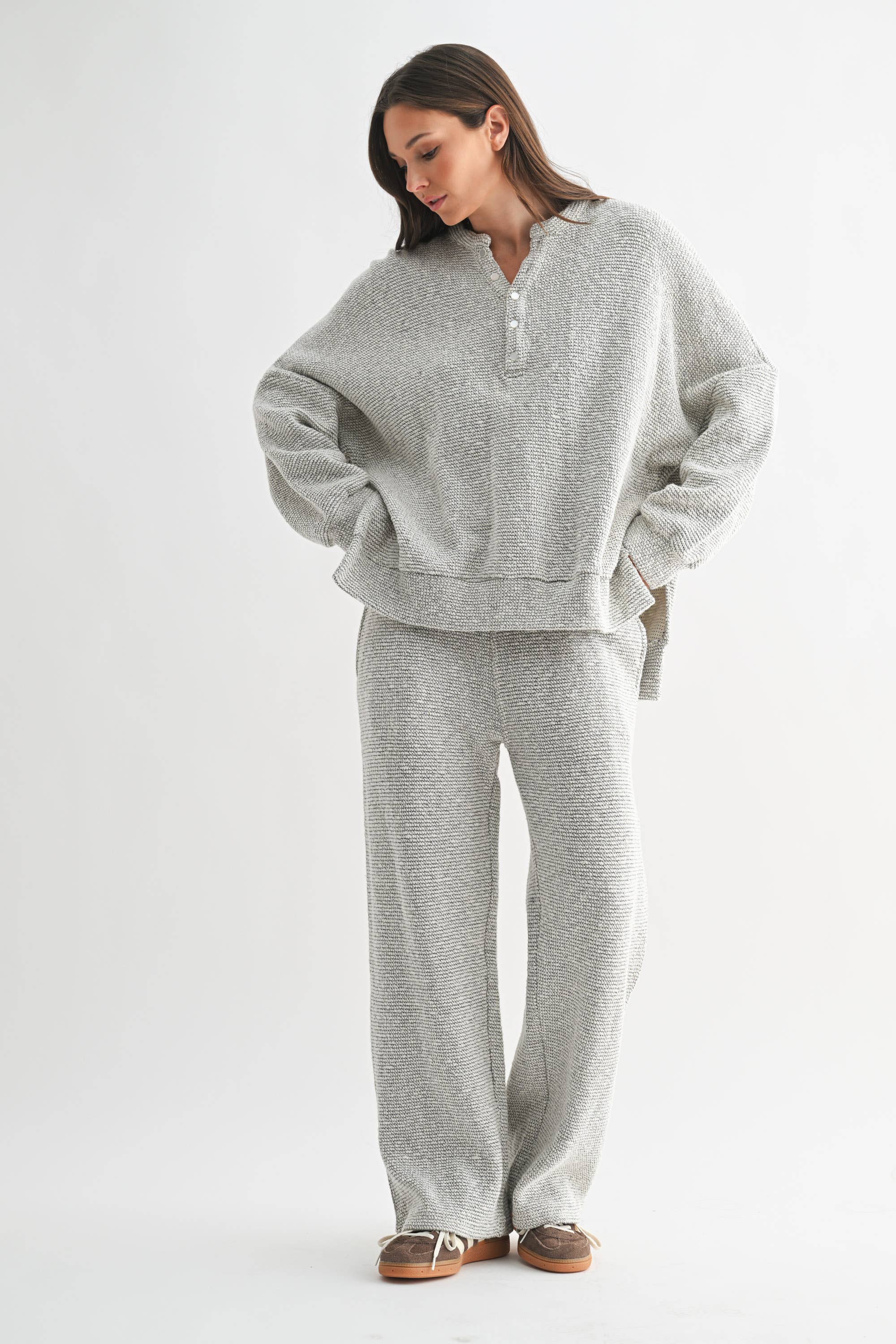 Marina Knit Set: Cream/Black