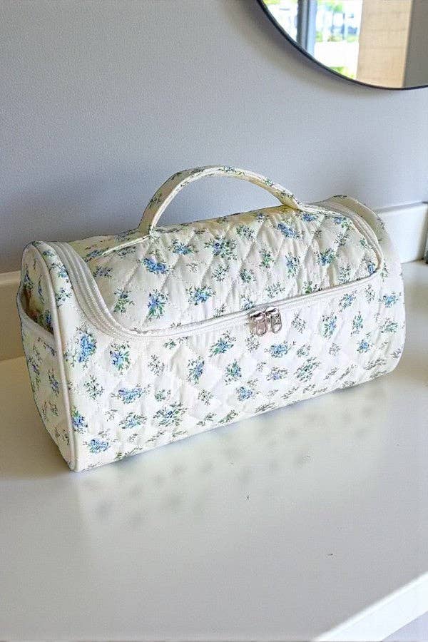Foster Blue Floral Cosmetic Case