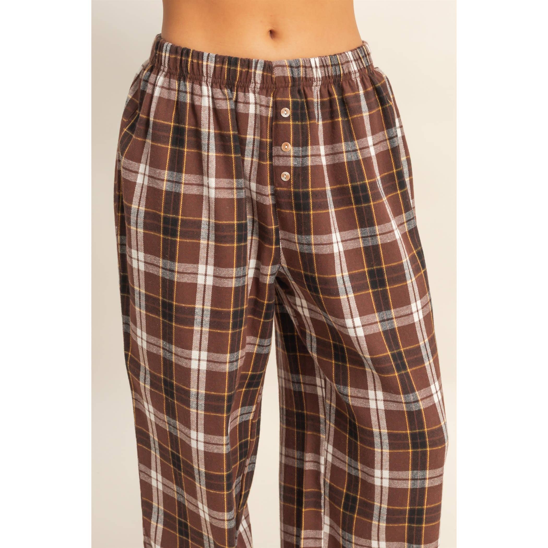 Flannel Lounge Pants: Navy