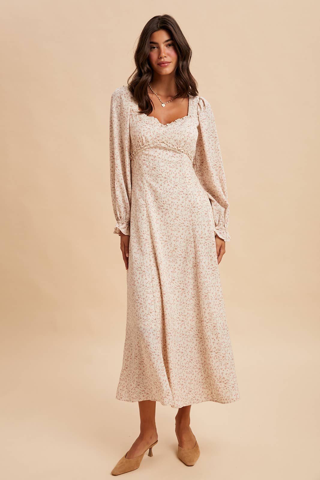 Sweetheart Maxi Dress:Cream