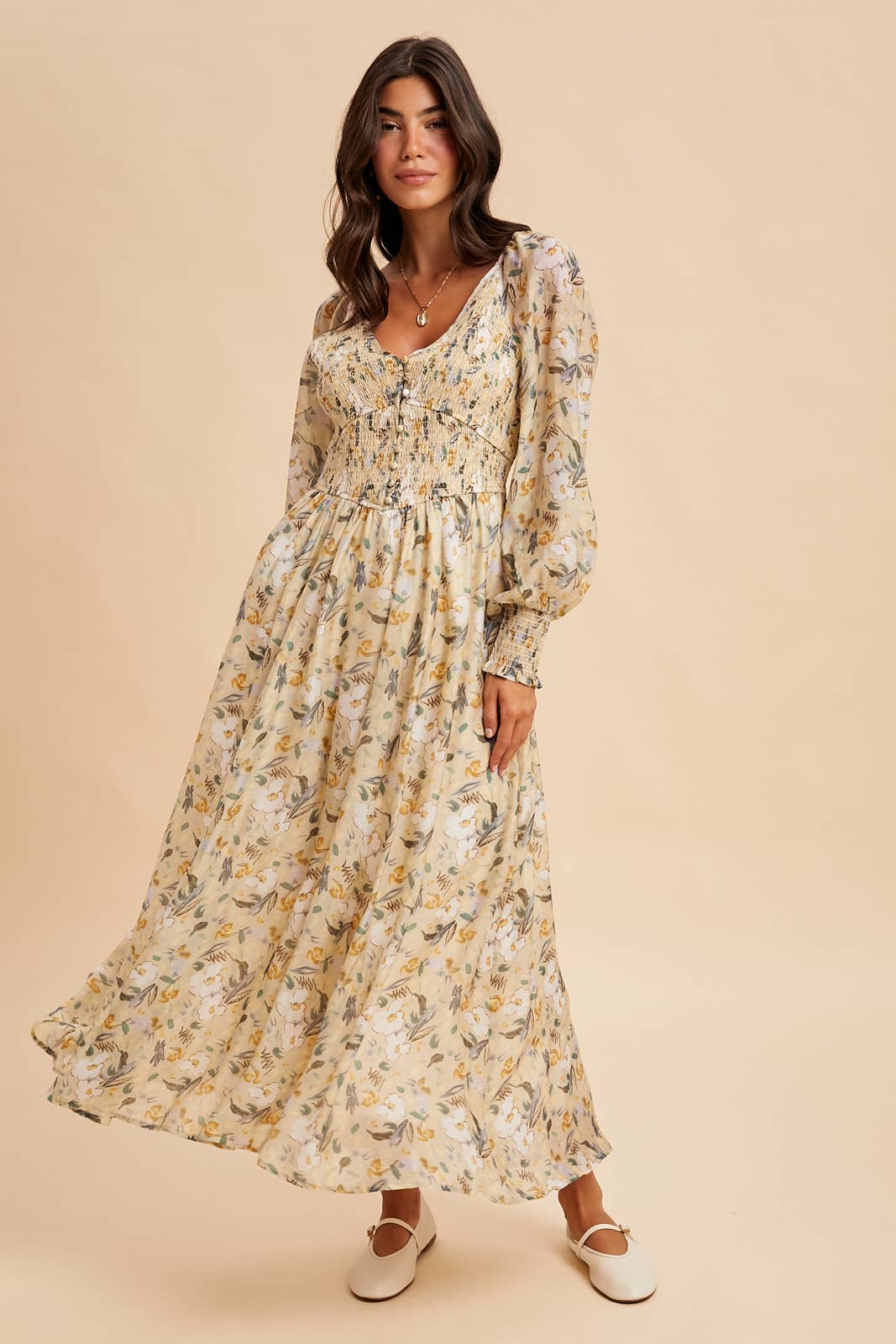 Tencel Maxi Dress: Vintage Cream