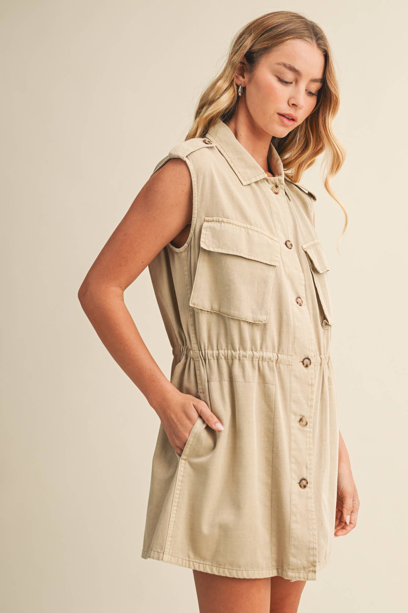 Sleeveless Utility Dress