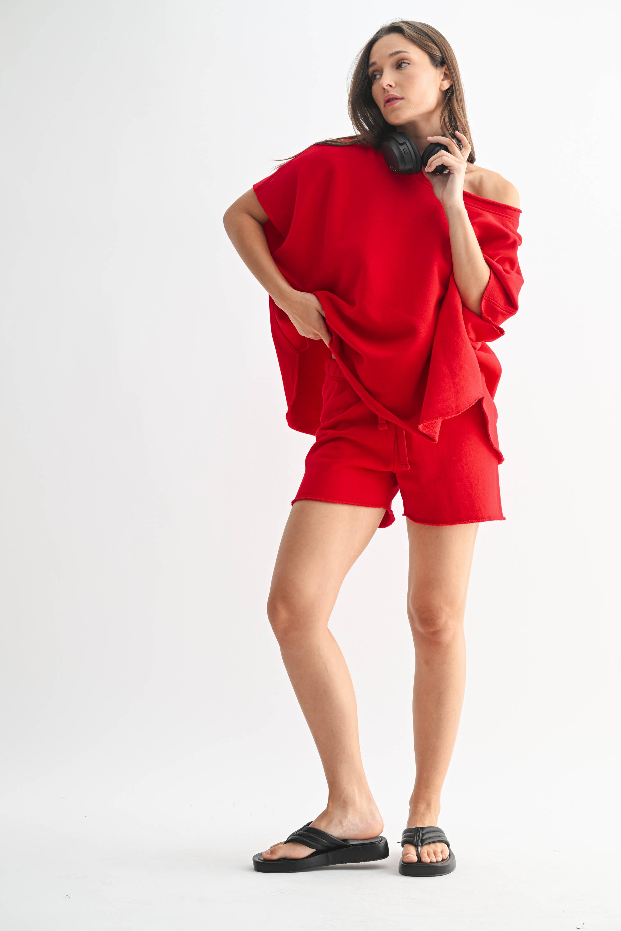 Vintage Dolman Set:Cherry