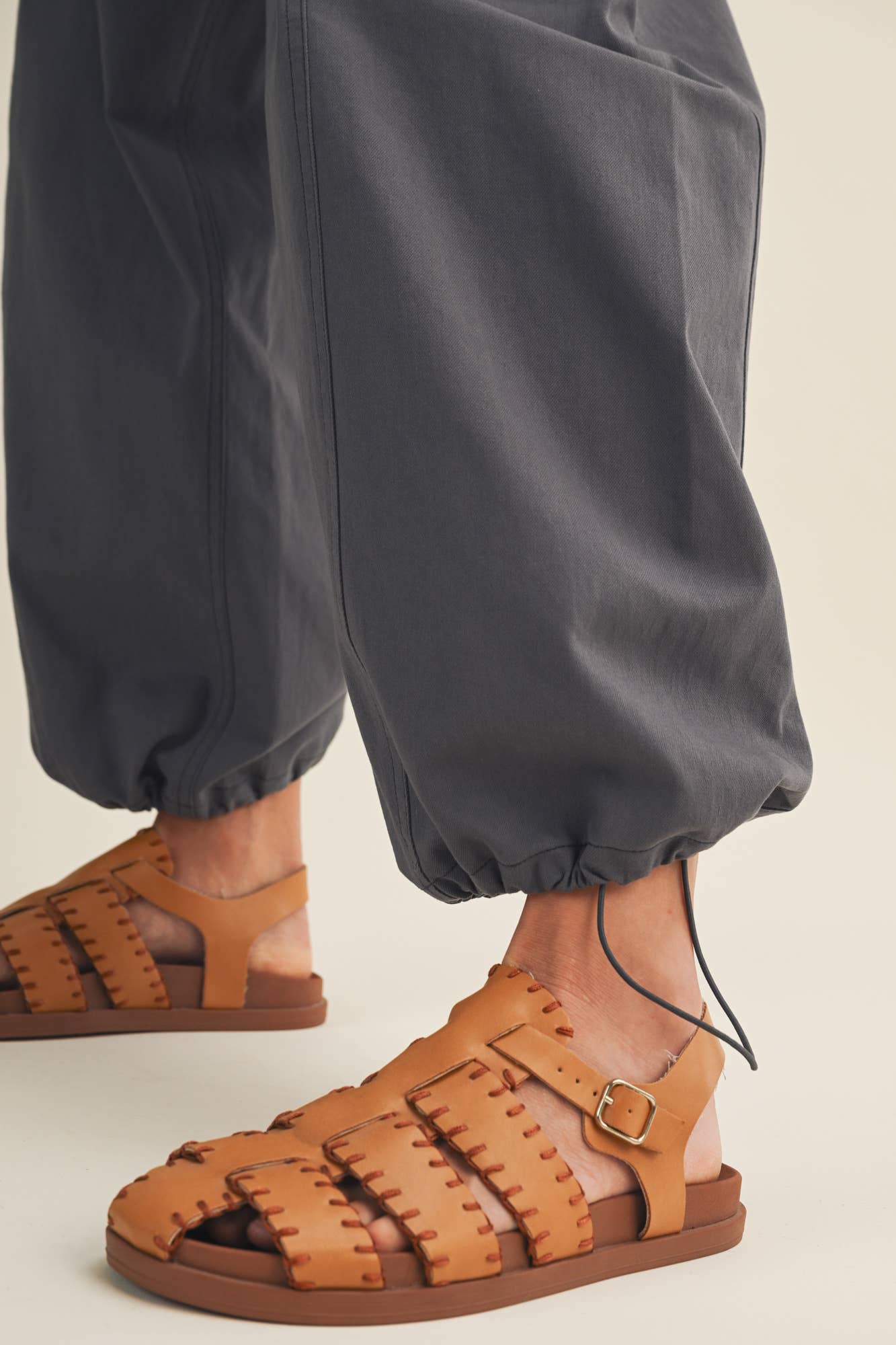 Voluminous Cargo Pants: Washed Navy