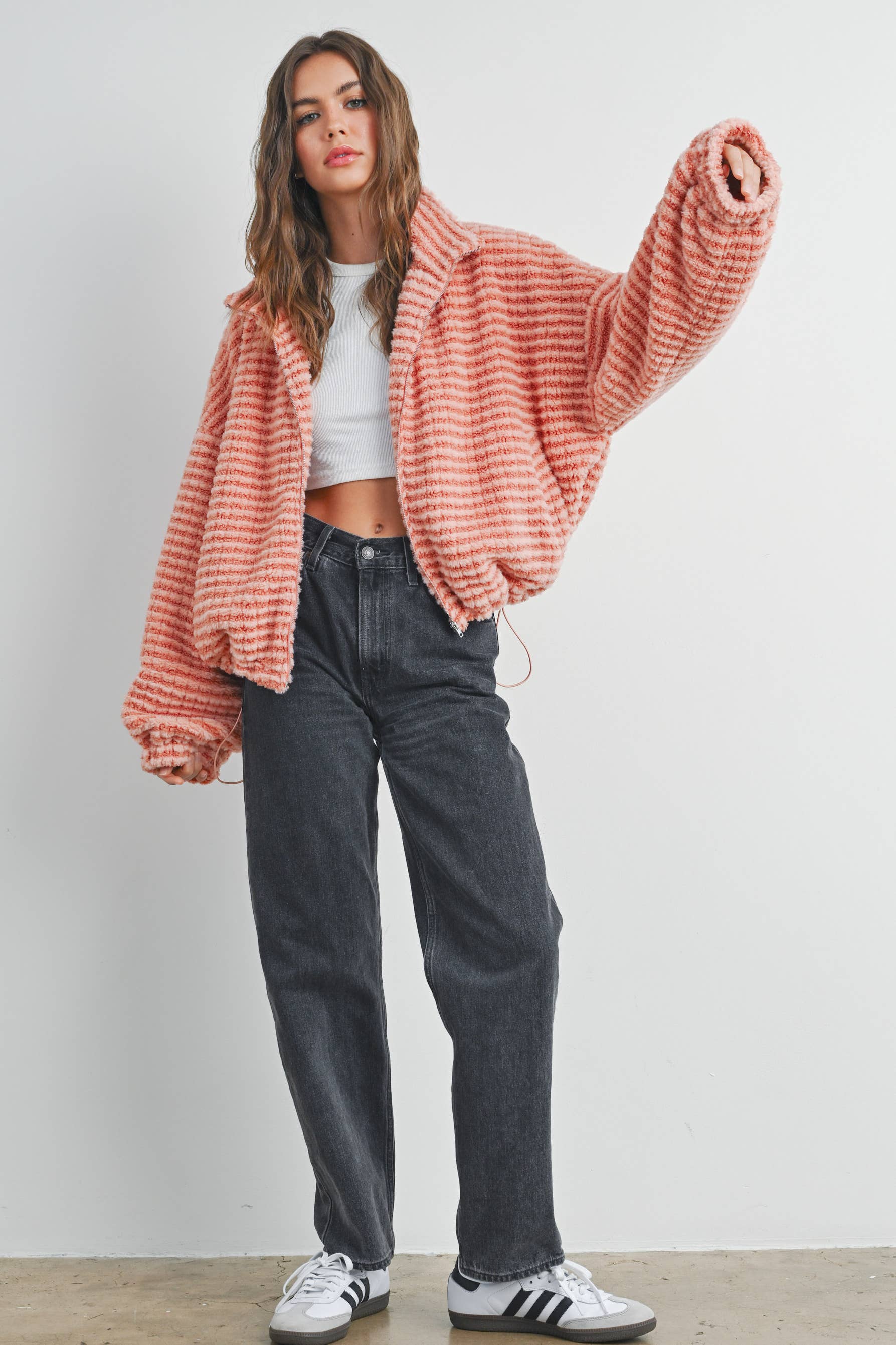 Collared Puff Jacket Terracotta