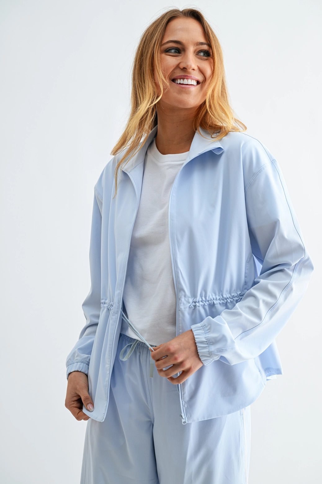 CurveCinch Peplum Set: Hal. Blue