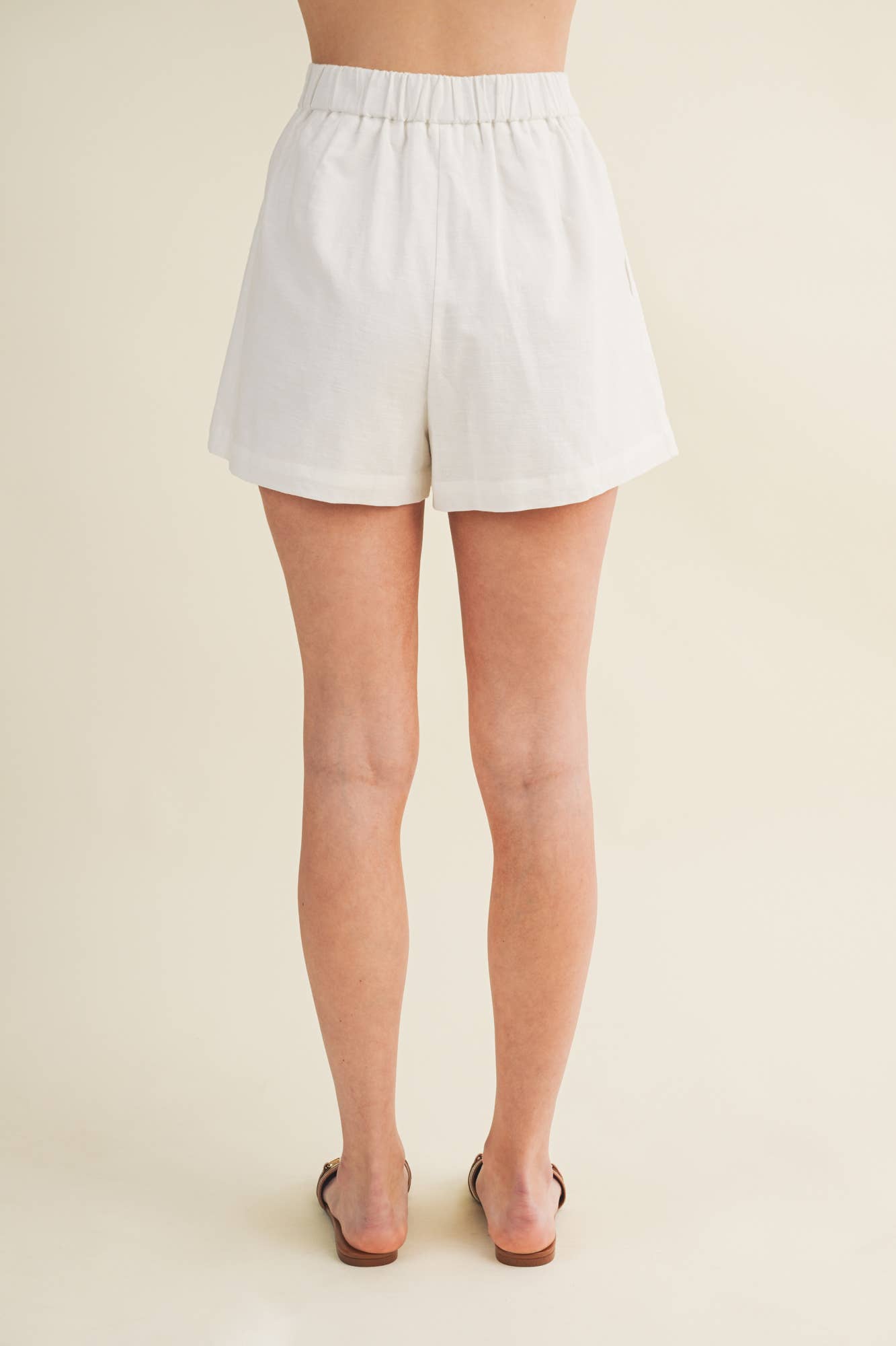 Tailored High-Waist Short: White