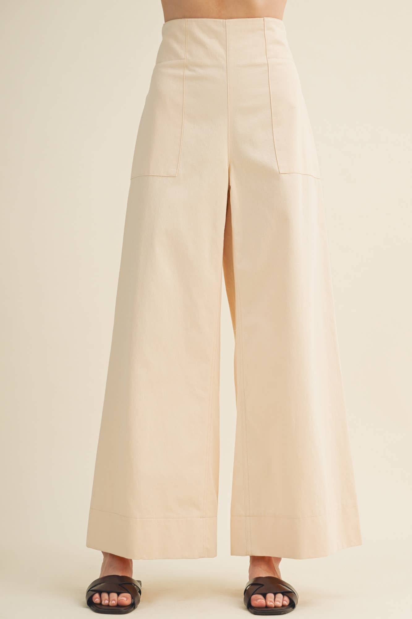 Architectural Seamed Pants: Vanilla