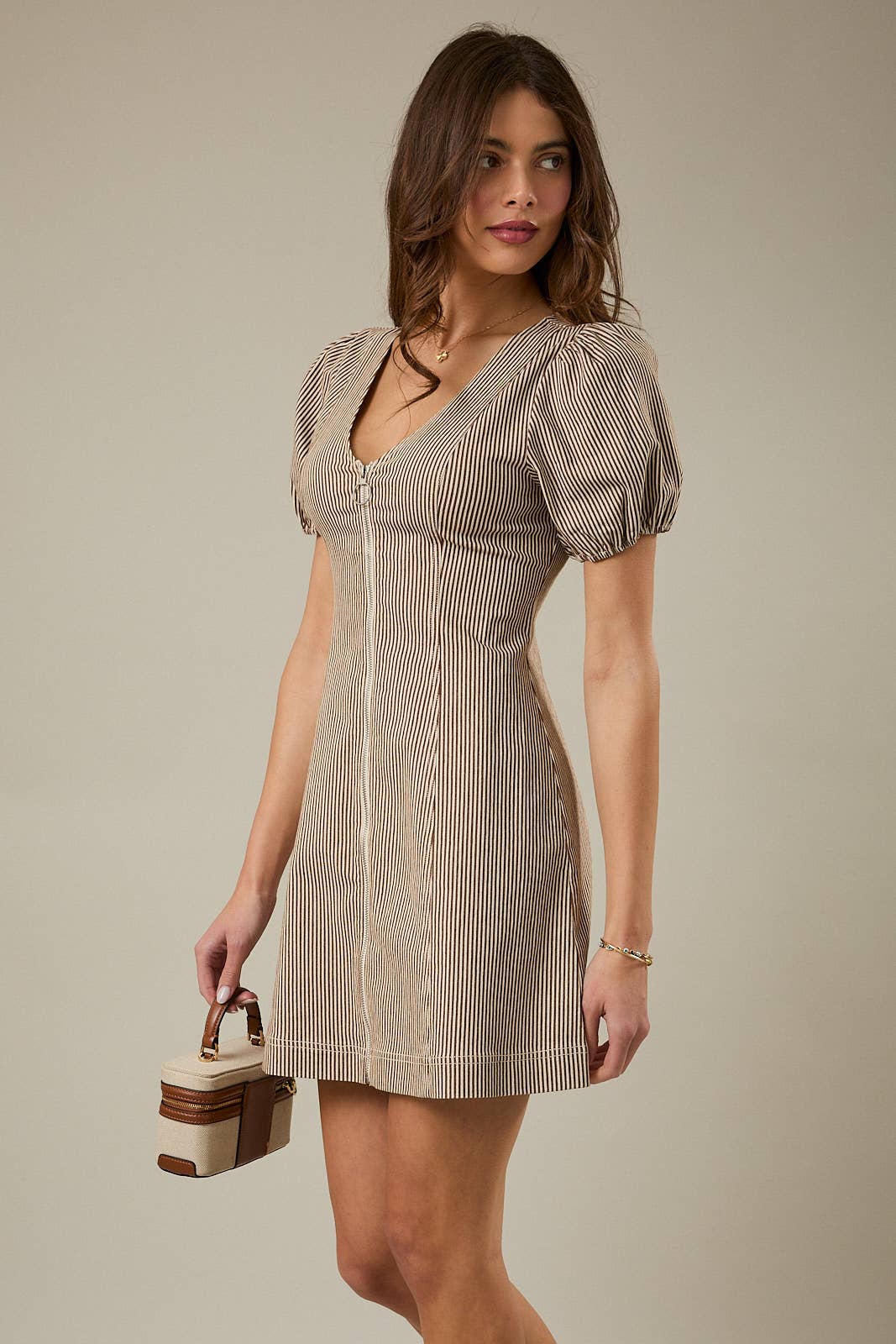 Pia Zip Front Dress