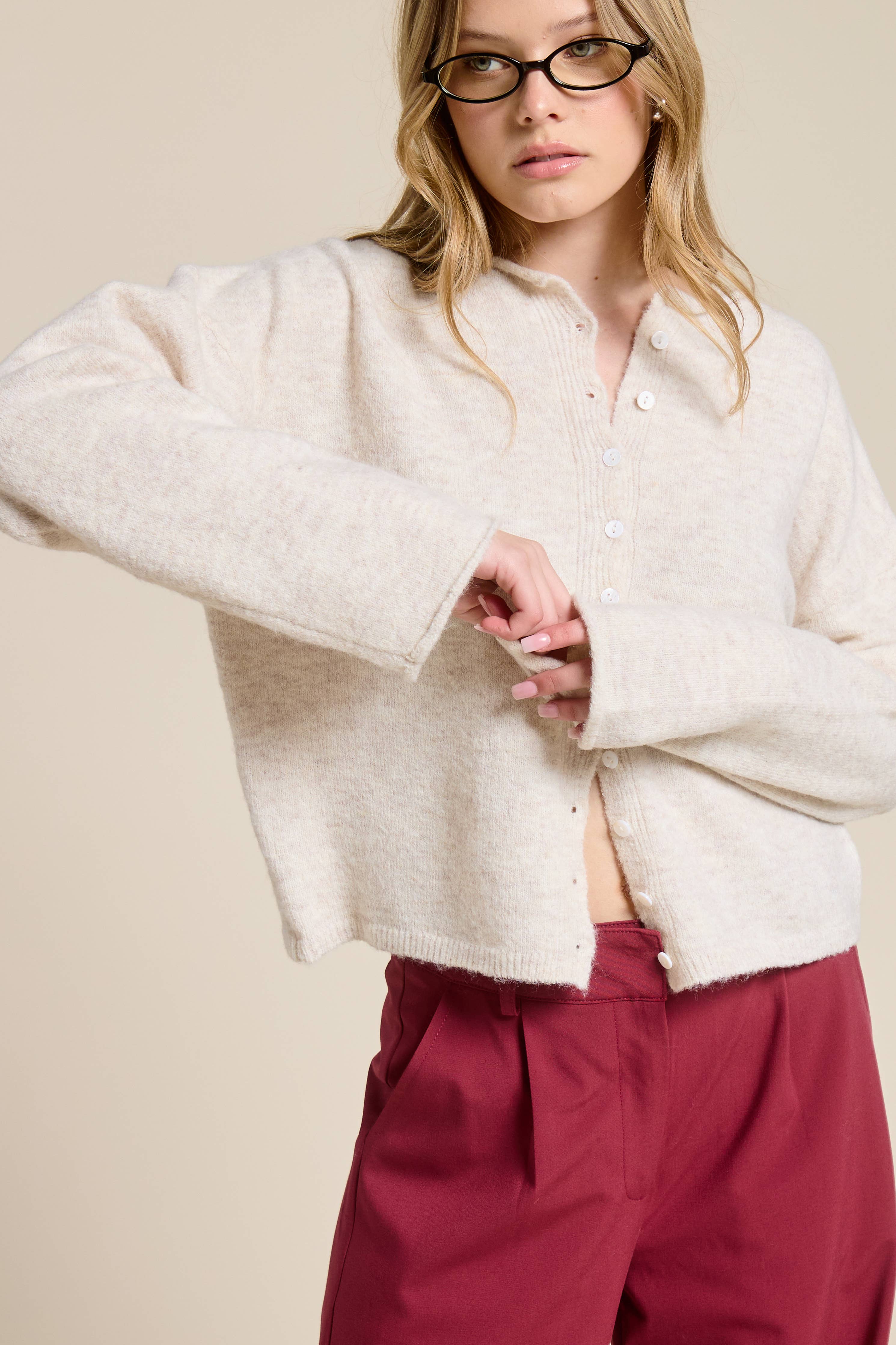 Essential Cardigan: Oatmeal