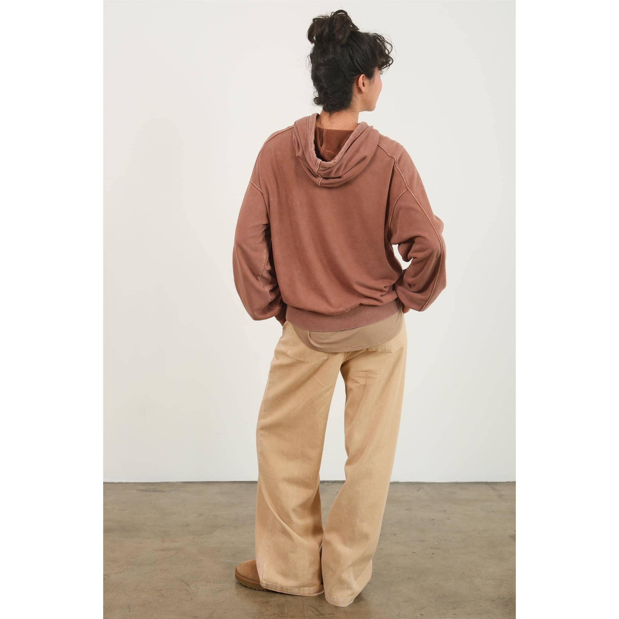 Seam-Detail Oversized Hoodie