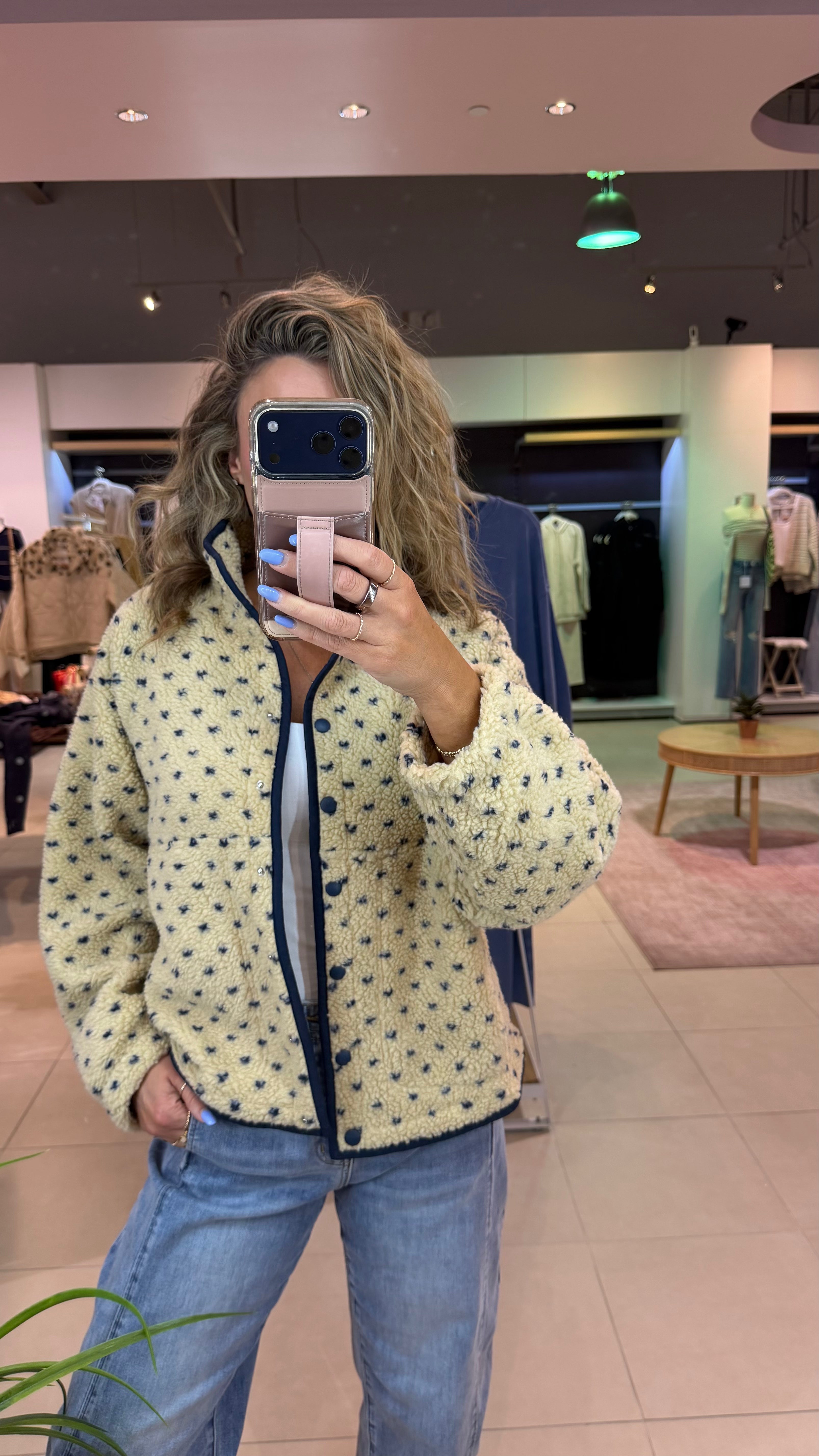 Polka Dot Fleece Jacket