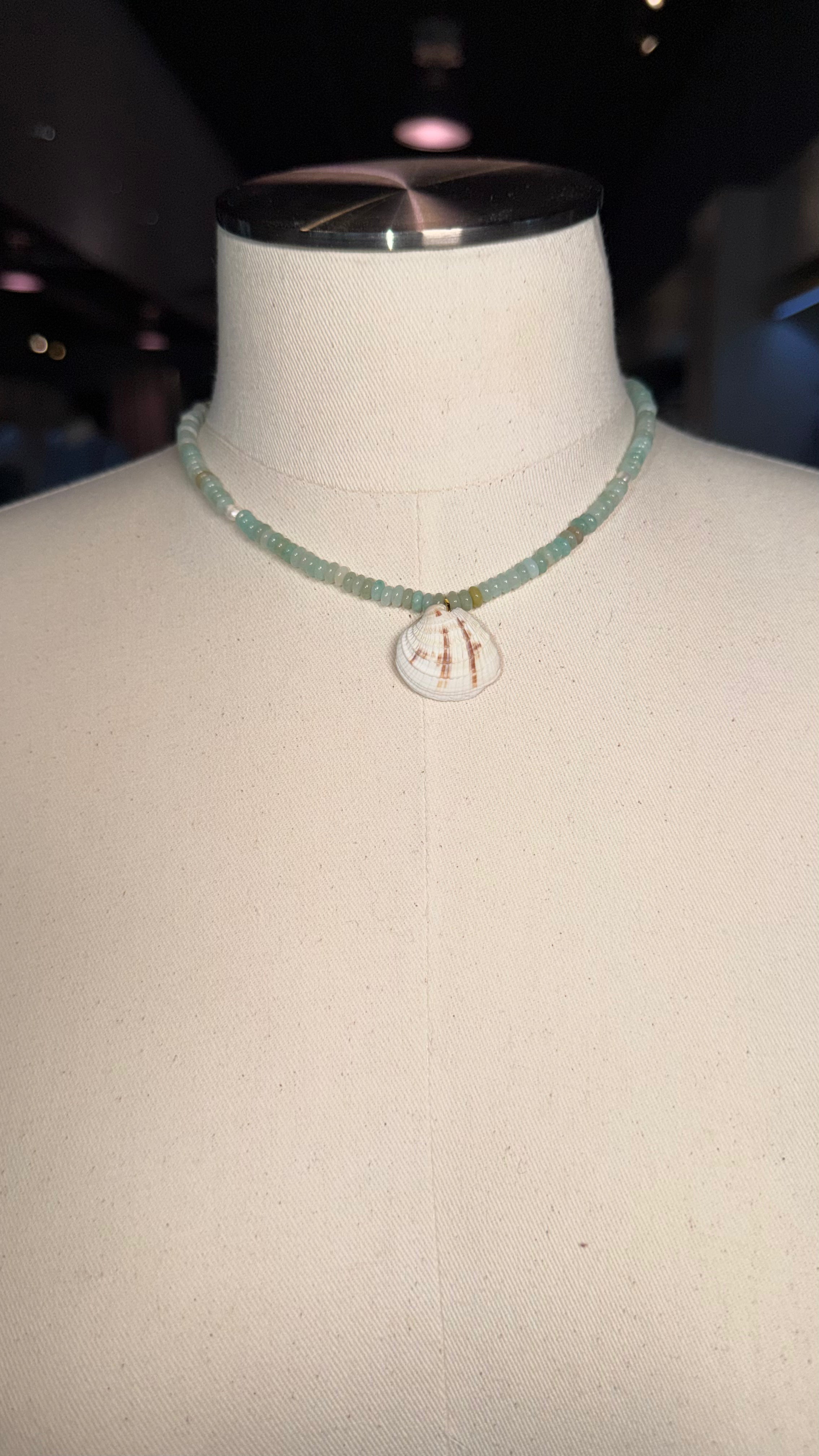 Seafoam Shell Necklace