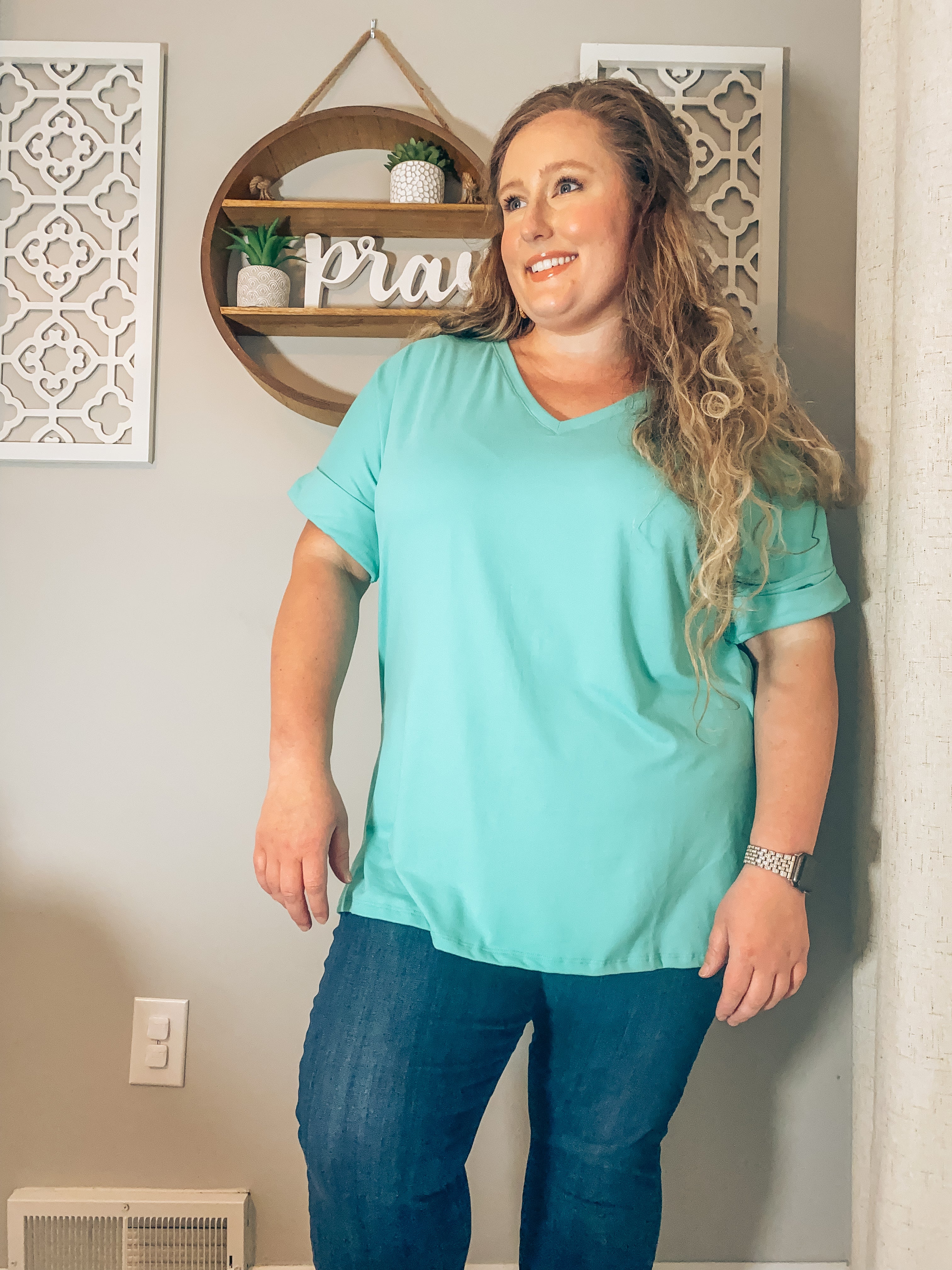 Curvy Tee Deep Mint