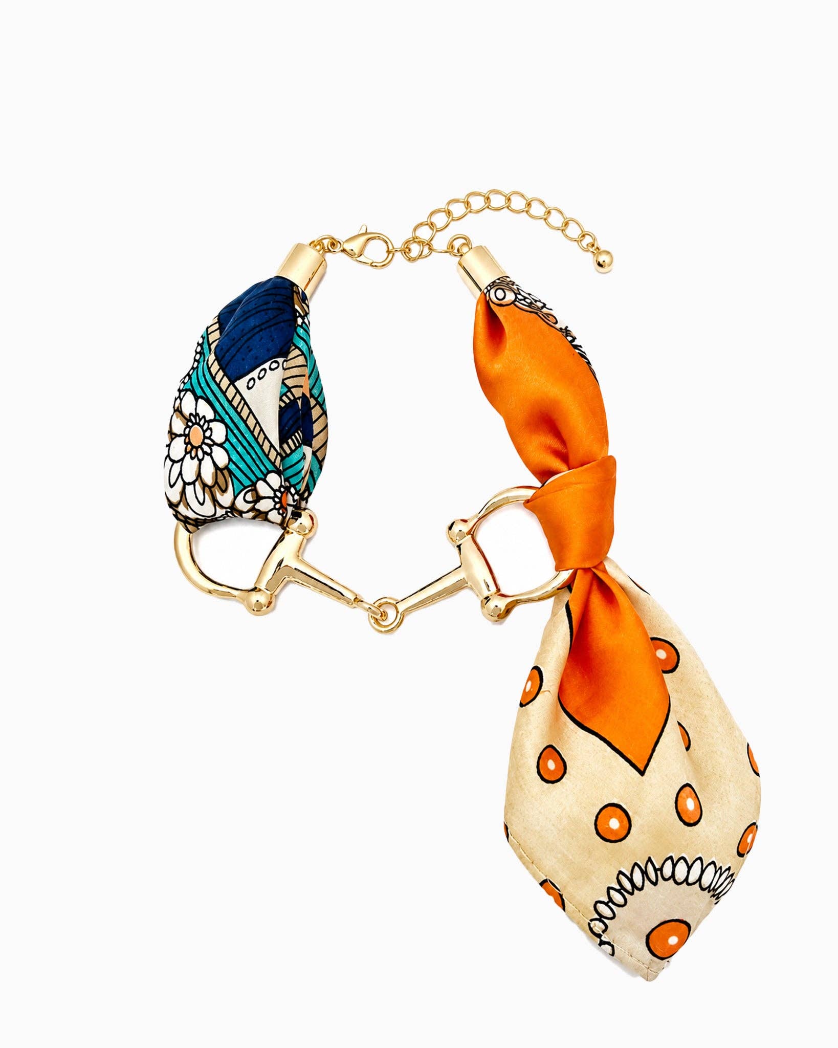 Horsebit Link Scarf Bracelet: Multi