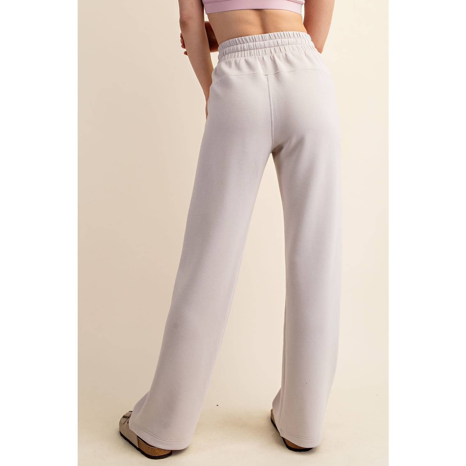 Scuba Straight Pants: Lt Mocha
