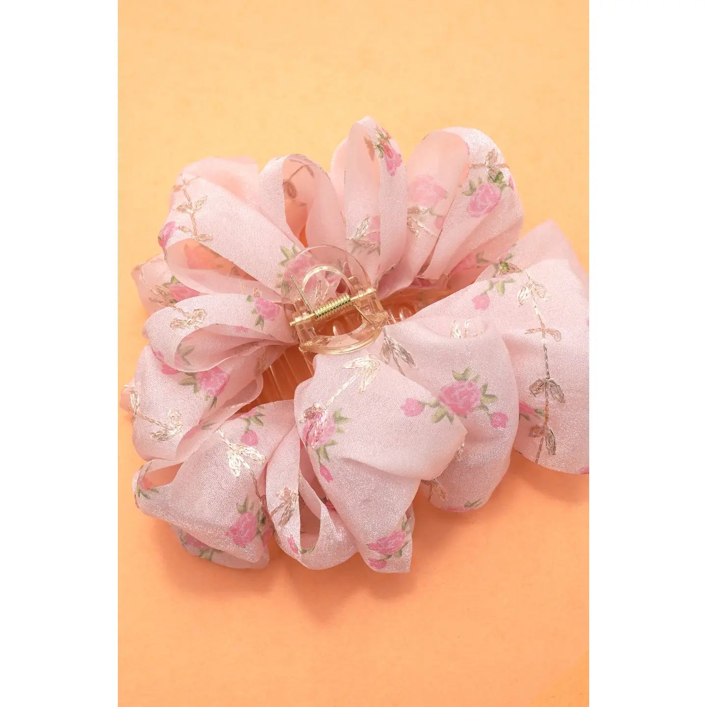 Floral Ditsy Claw Clip: Pink