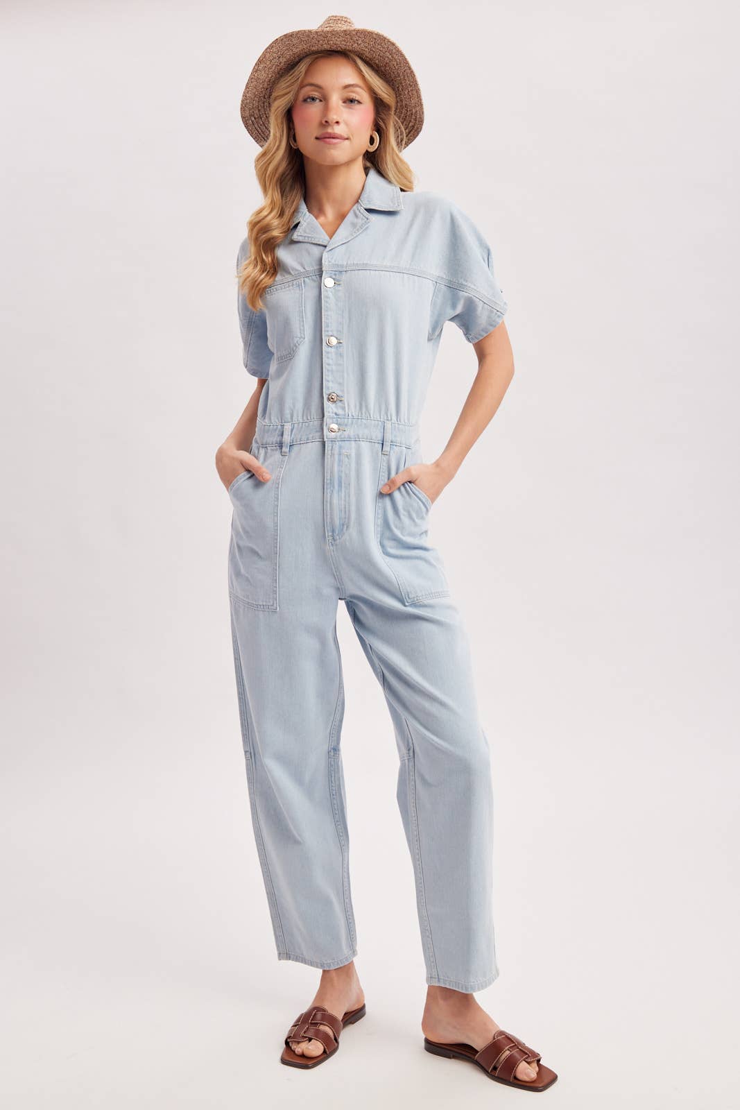 Lt. Denim Utility Jumpsuit
