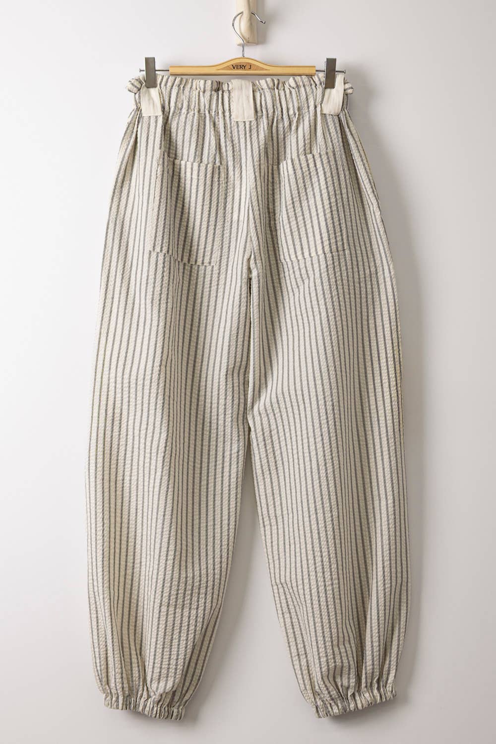 Bow Detail Woven Pants: Black