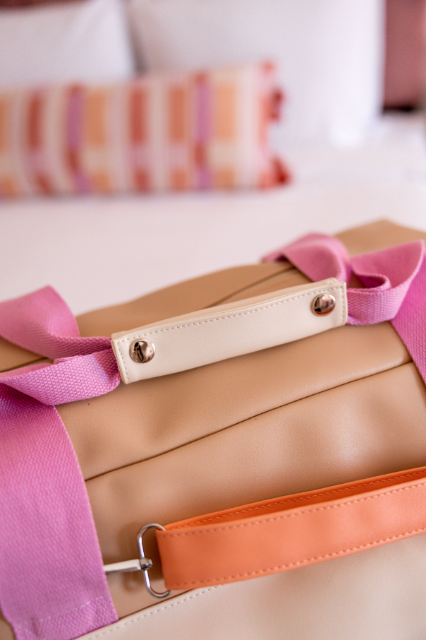Duffle - Weekend Color Block (Cream/Coral)