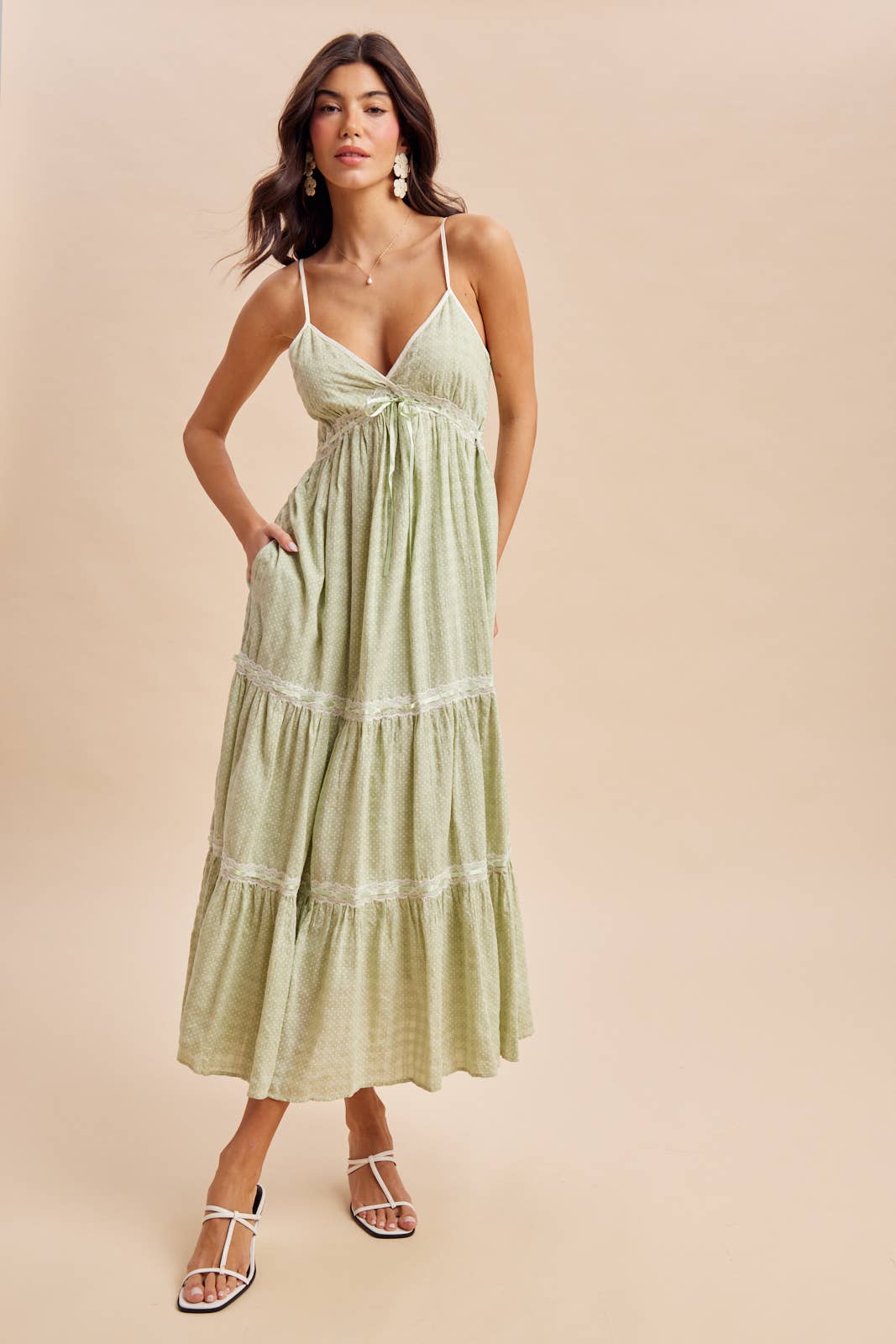 Lime & Lace Maxi Dress: