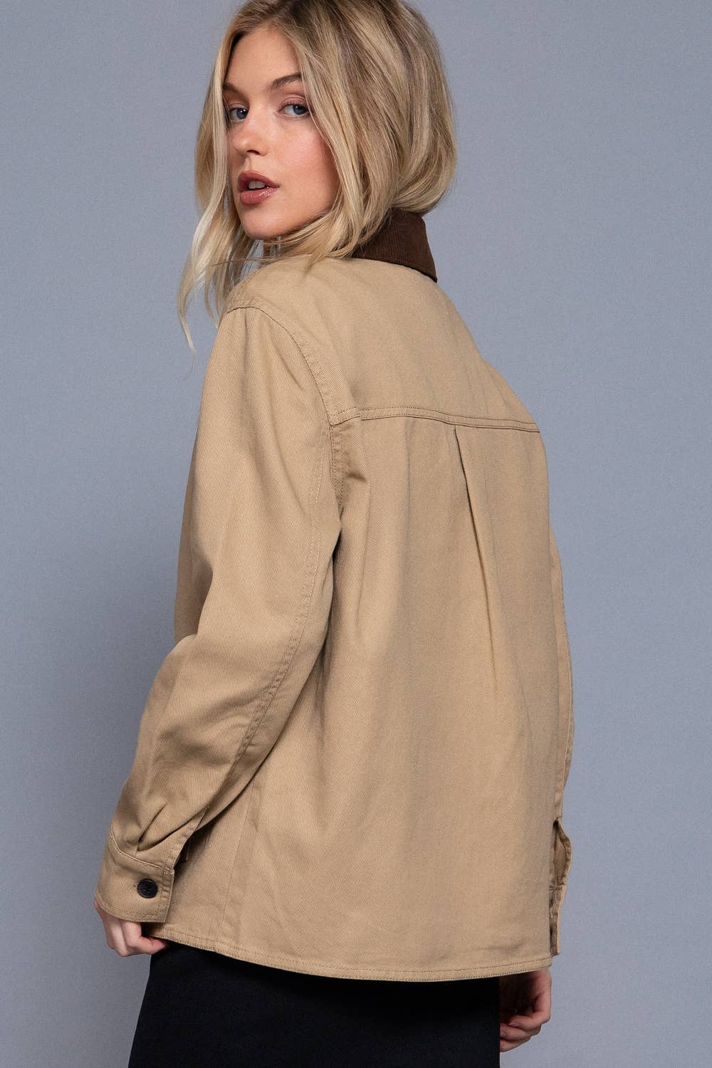 Corduroy Twill Jacket:Khaki