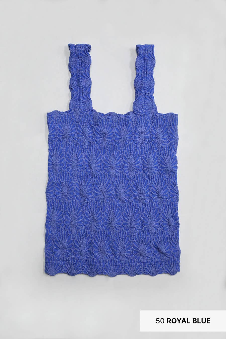 Lace Textured Top: Royal Blue