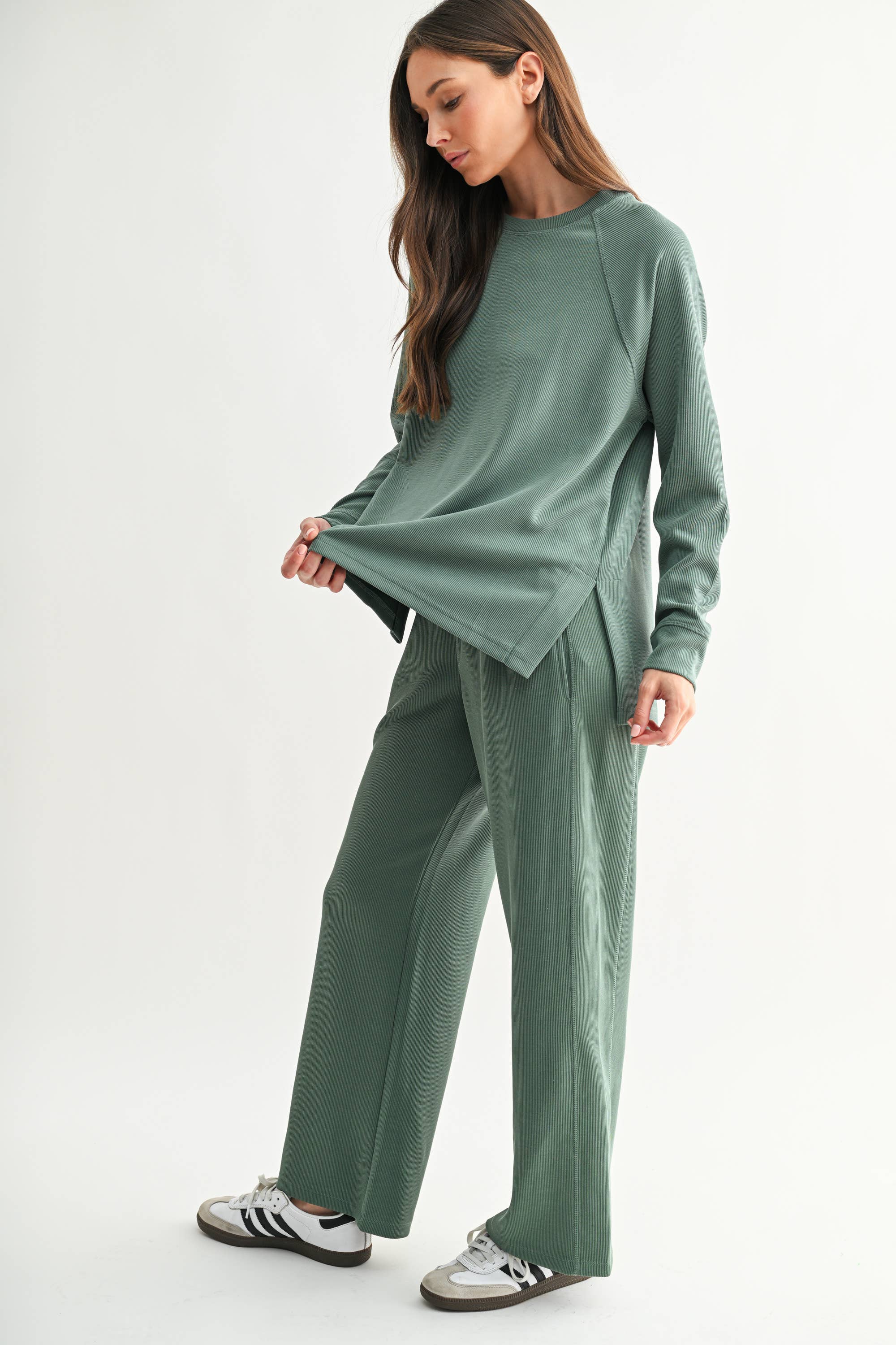 Luxe Raglan Tee: Deep Indigo