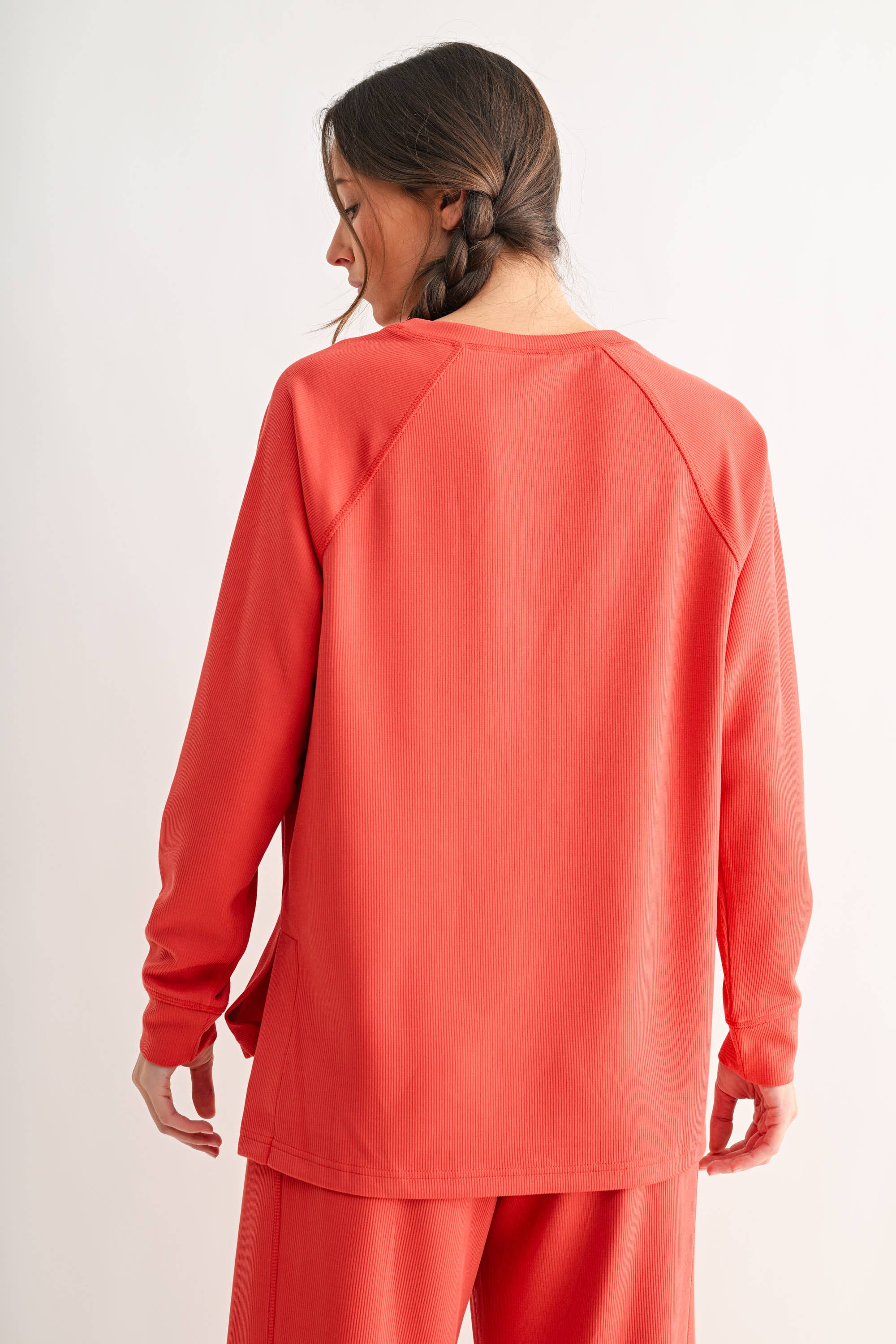 Luxe Raglan Tee: Deep Indigo