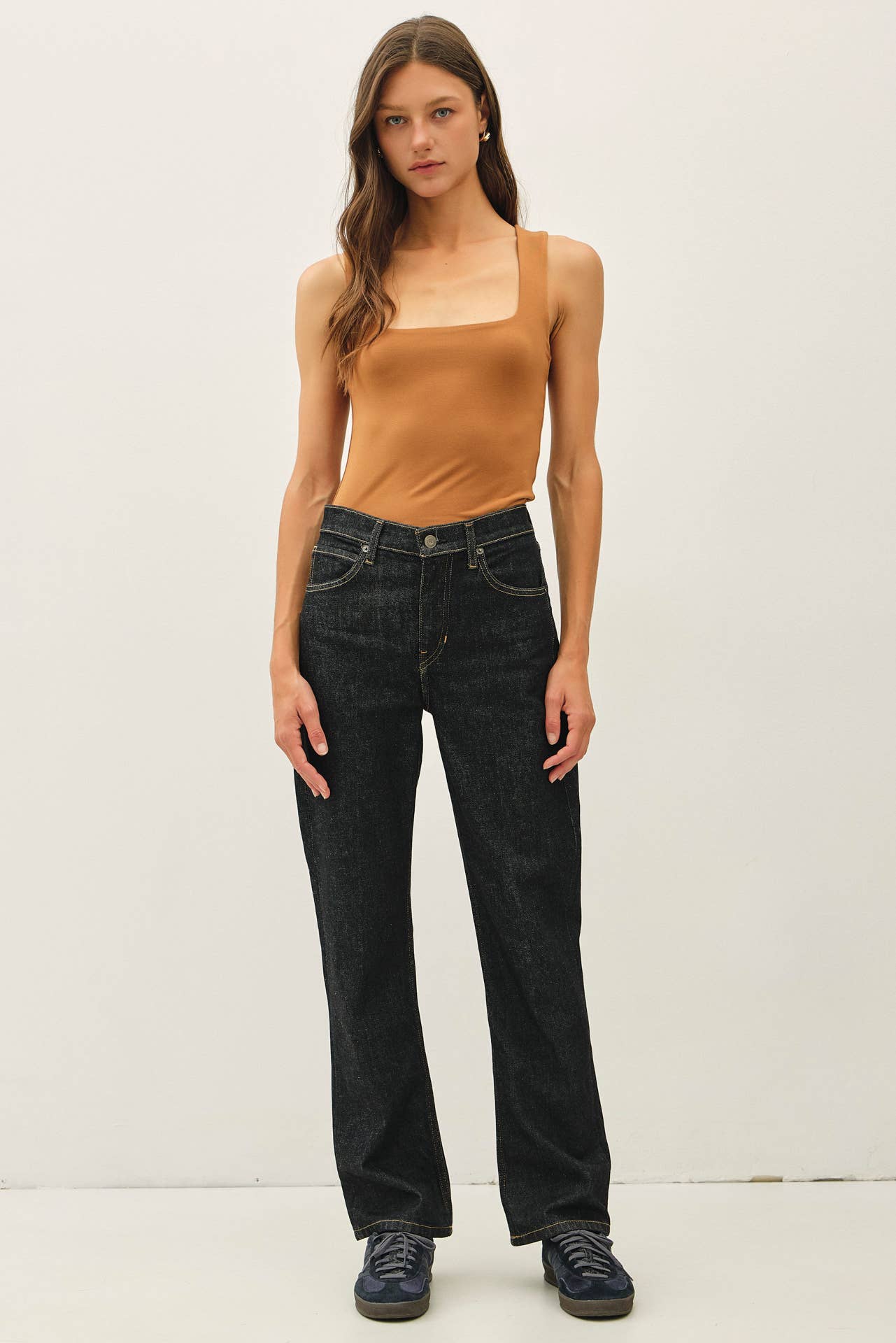Color Soft Tank Top: Golden Brown