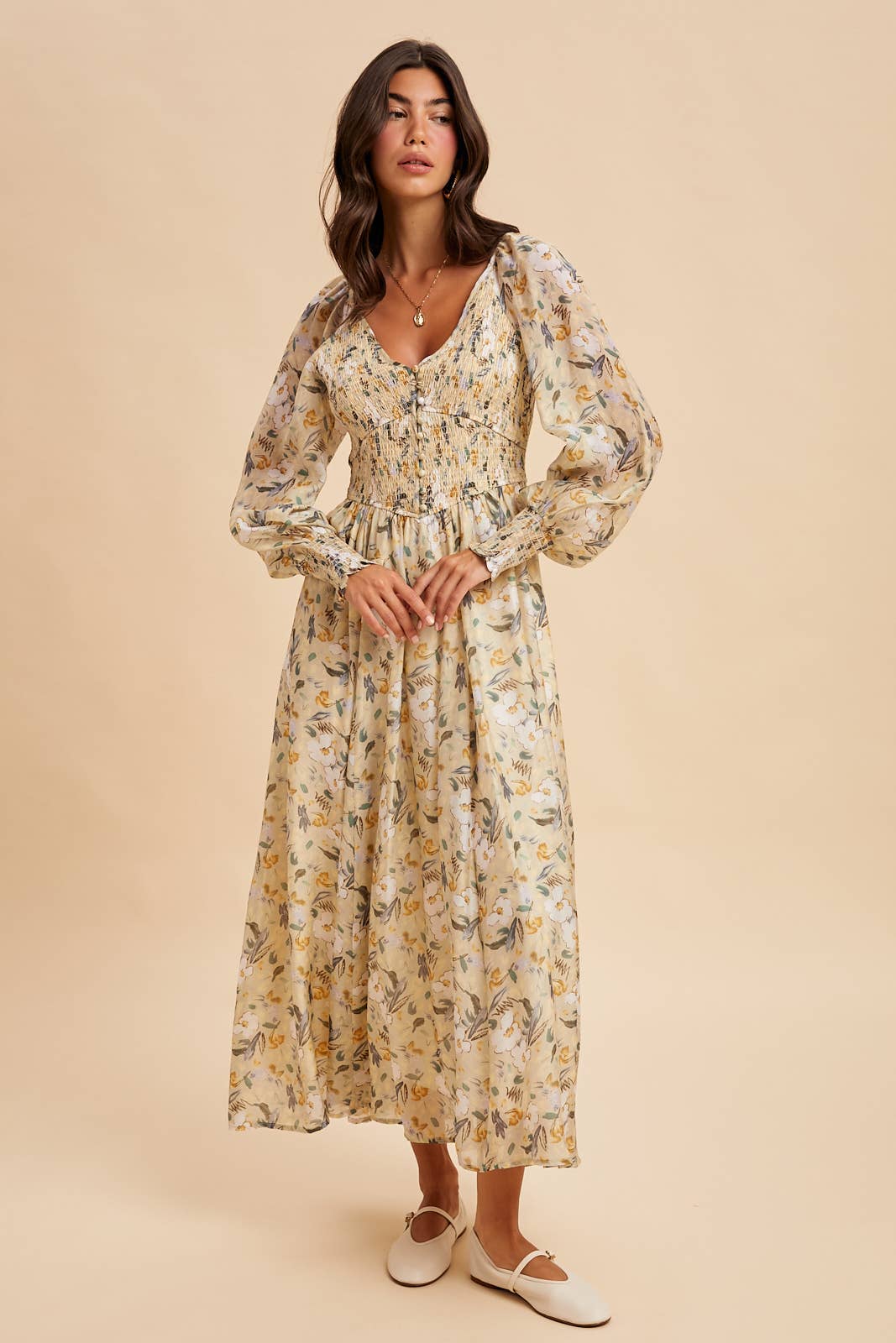 Tencel Maxi Dress: Vintage Cream
