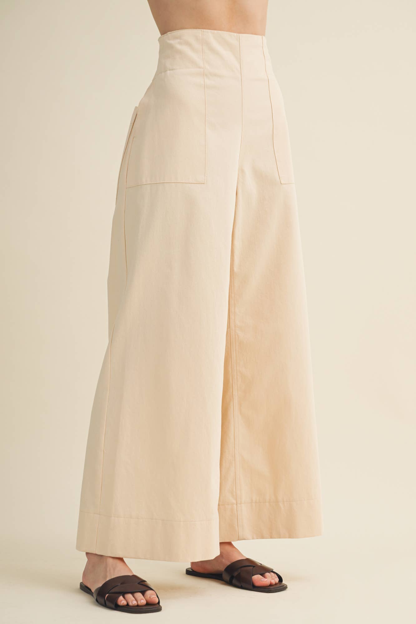 Architectural Seamed Pants: Vanilla