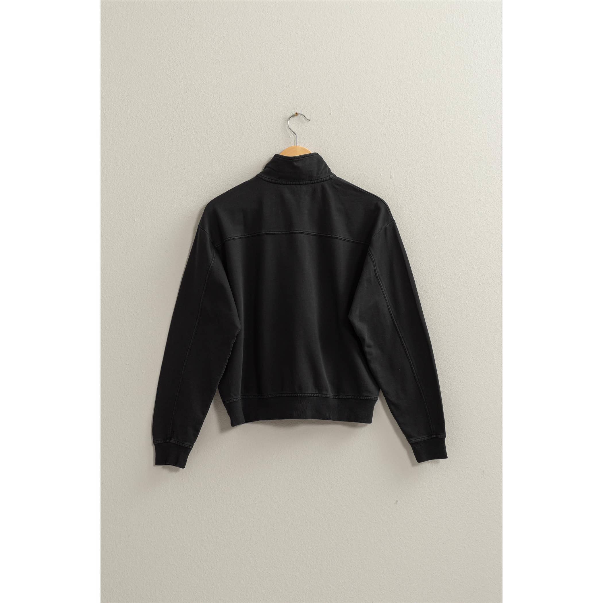 WASHED HALF ZIP