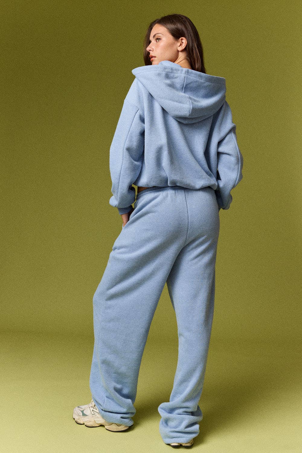 Sadie Wide Leg Sweatpants: Blue